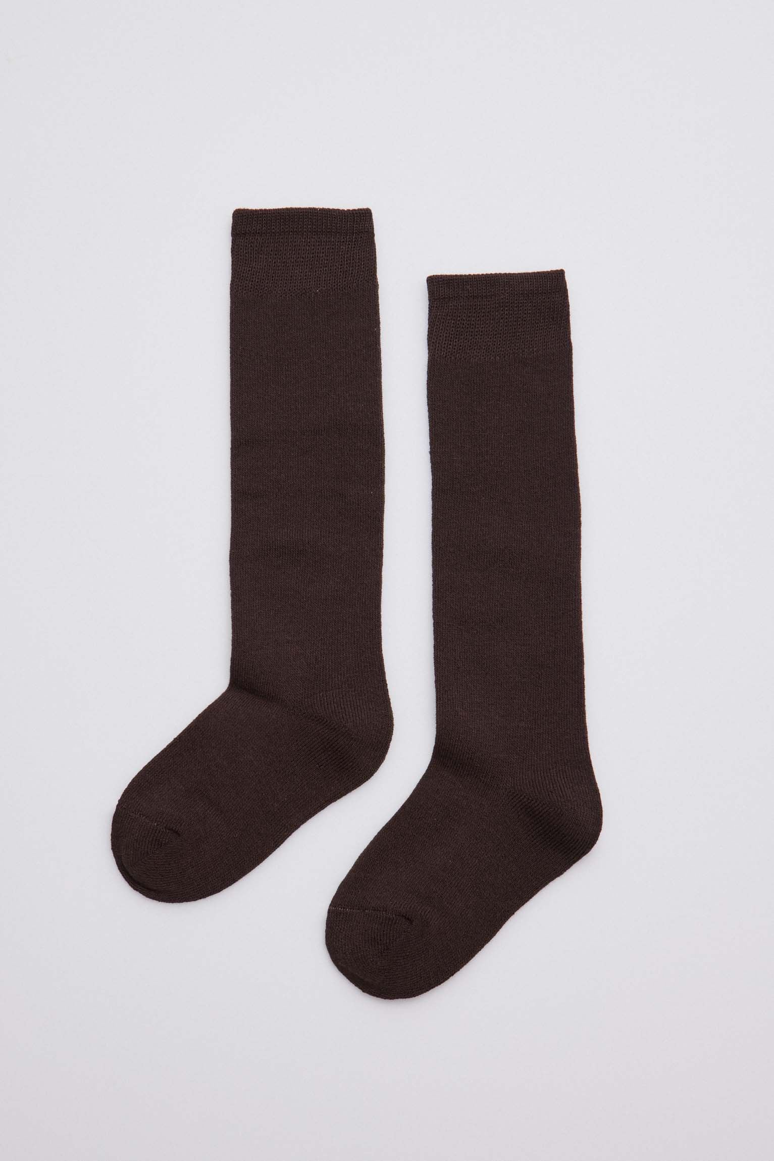 02815 1 calcetin infantil largo algodon - Marrón