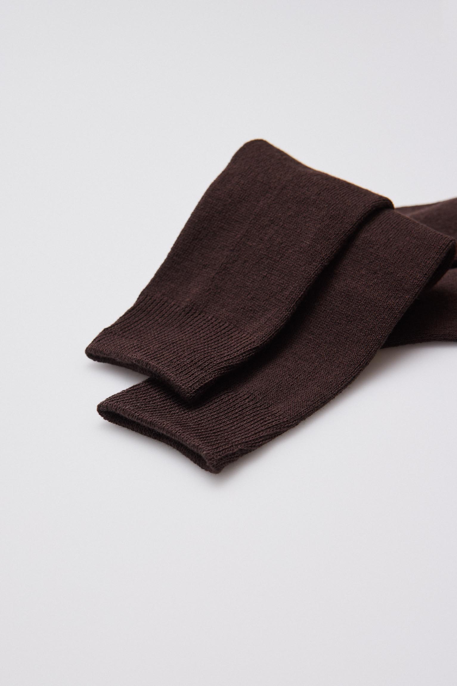 02815 2 calcetin infantil largo algodon - Marrón