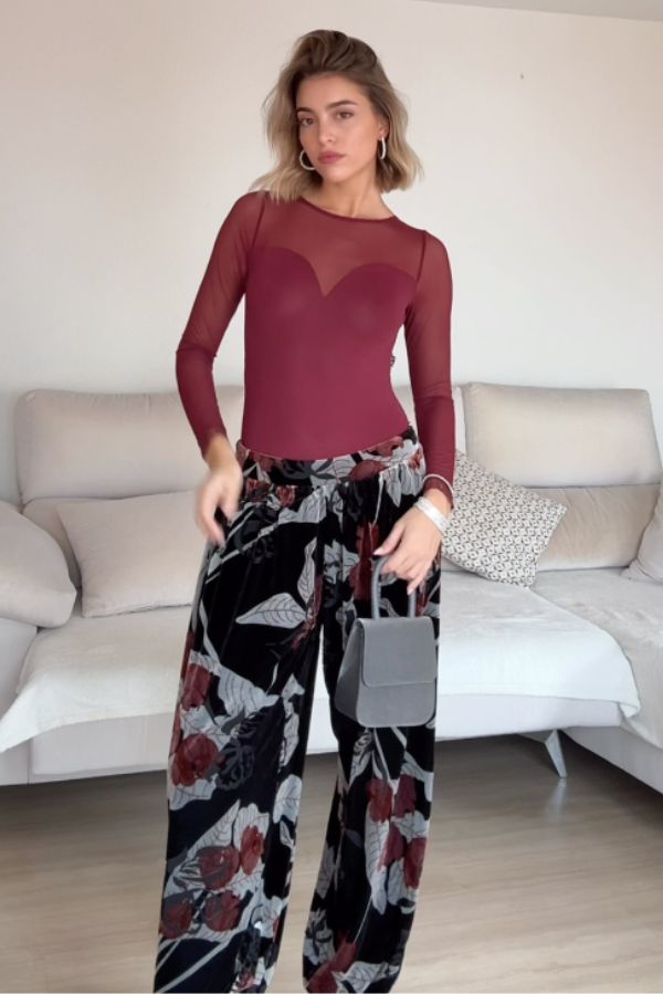 Look especial eventos con body granate @teresamora6