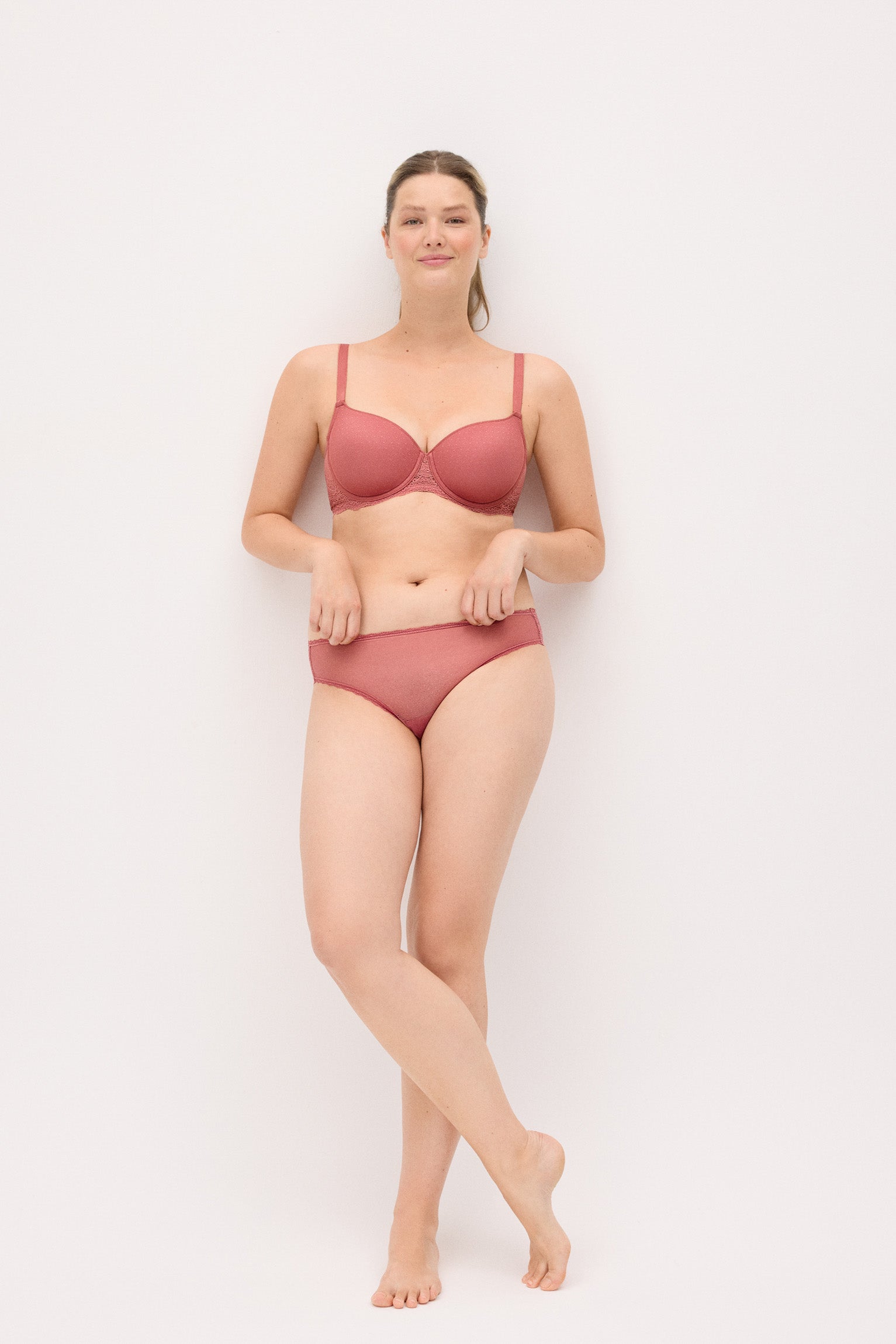 Calcinhas midi rosa plumetti