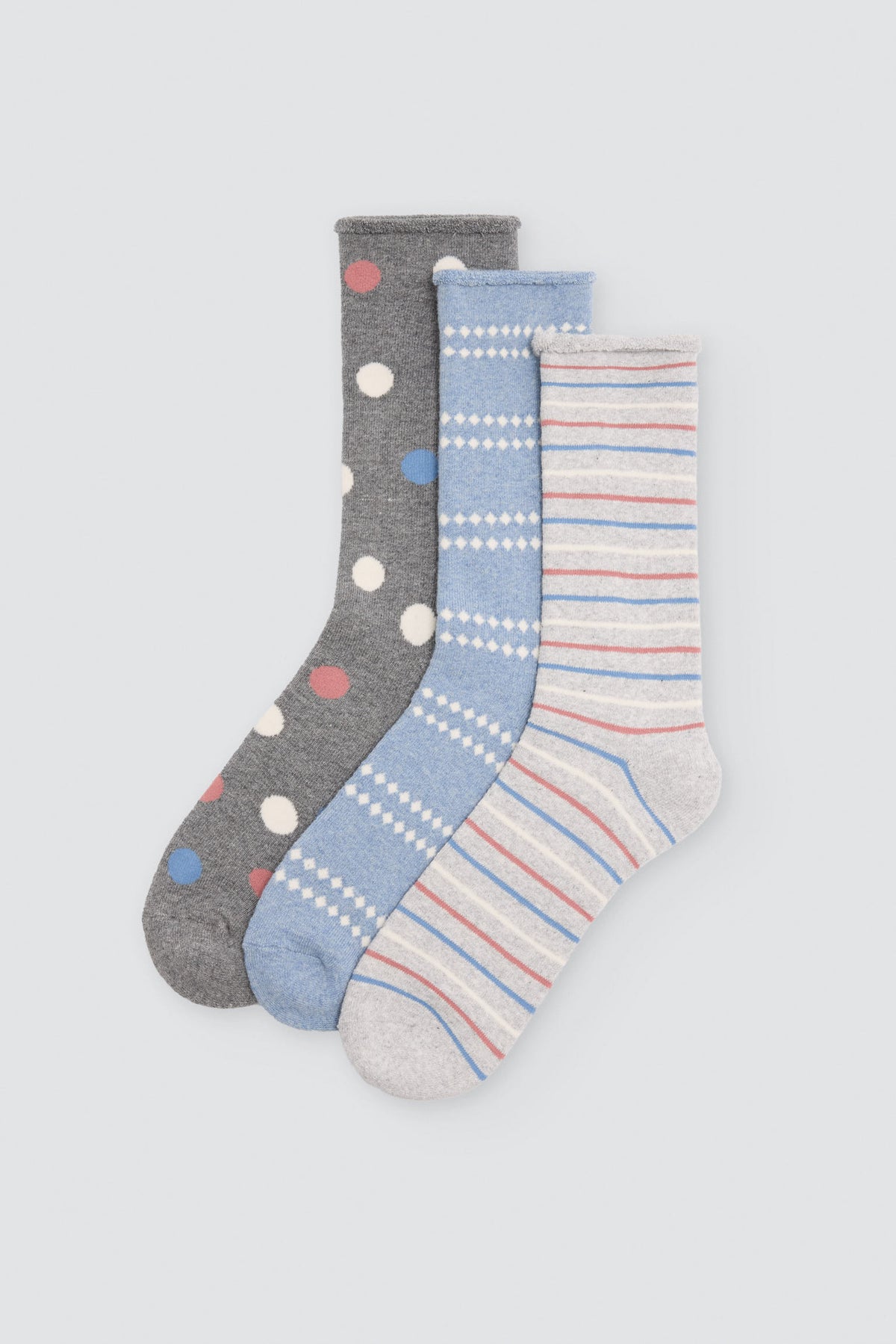12118-pack-de-3-calcetines-mujer-termicos-sin-puno-rayas-y-lunares