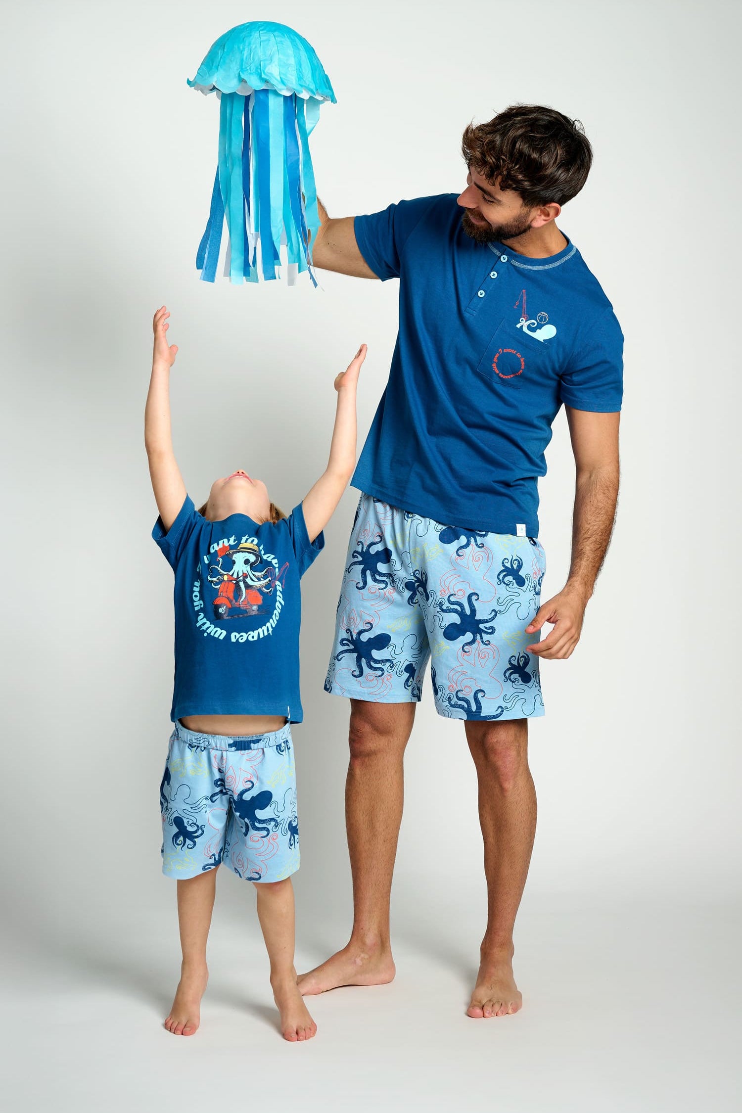 Pijama curto infantil com estampa de polvo | MUYDEMI