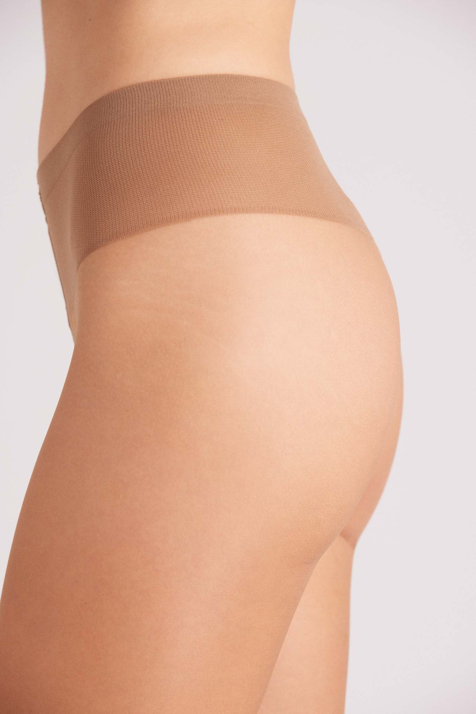 16409 3 panty talle bajo 10 den - Marrón