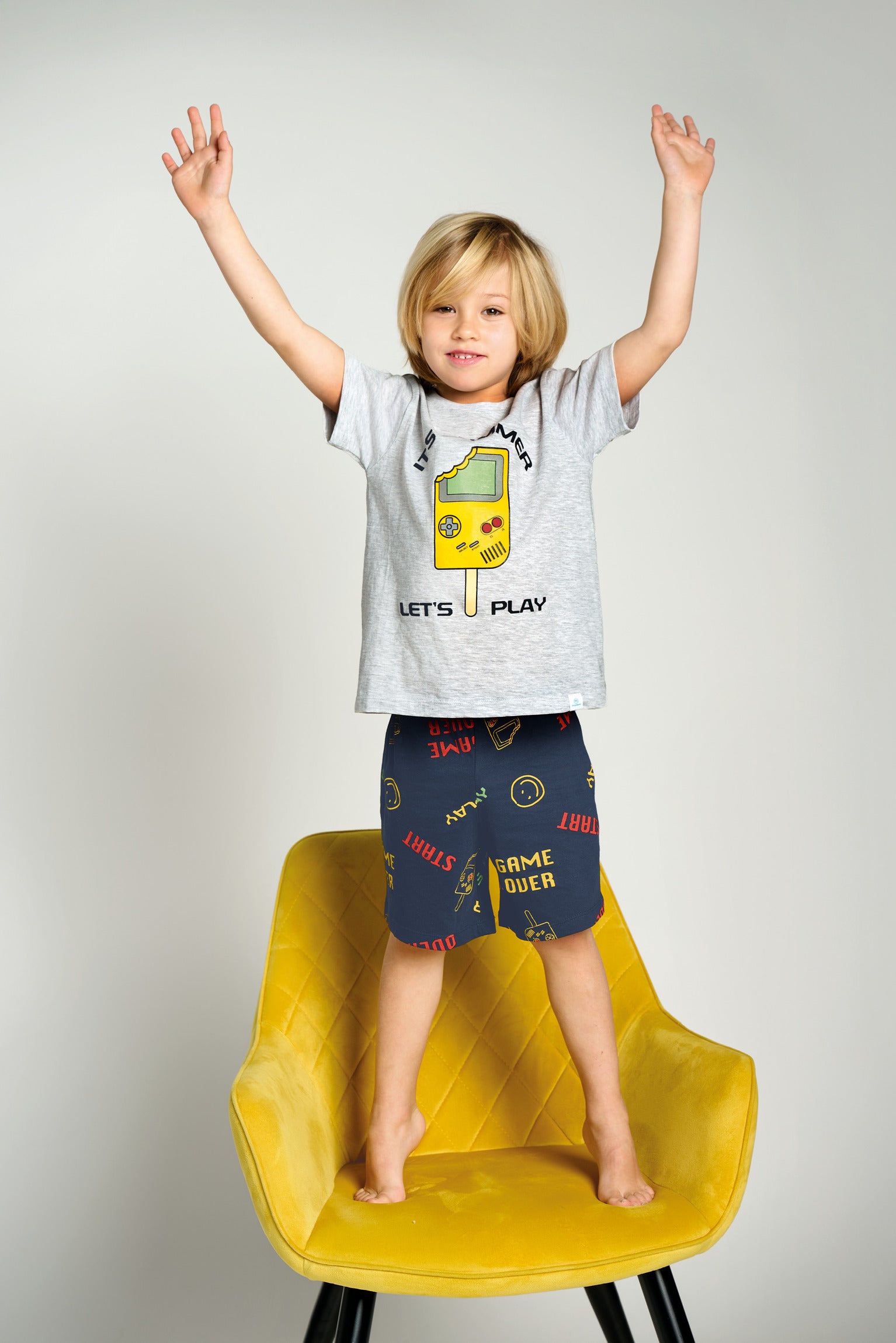 Pijama infantil corto Gamer | MUYDEMI - Ysabel Mora