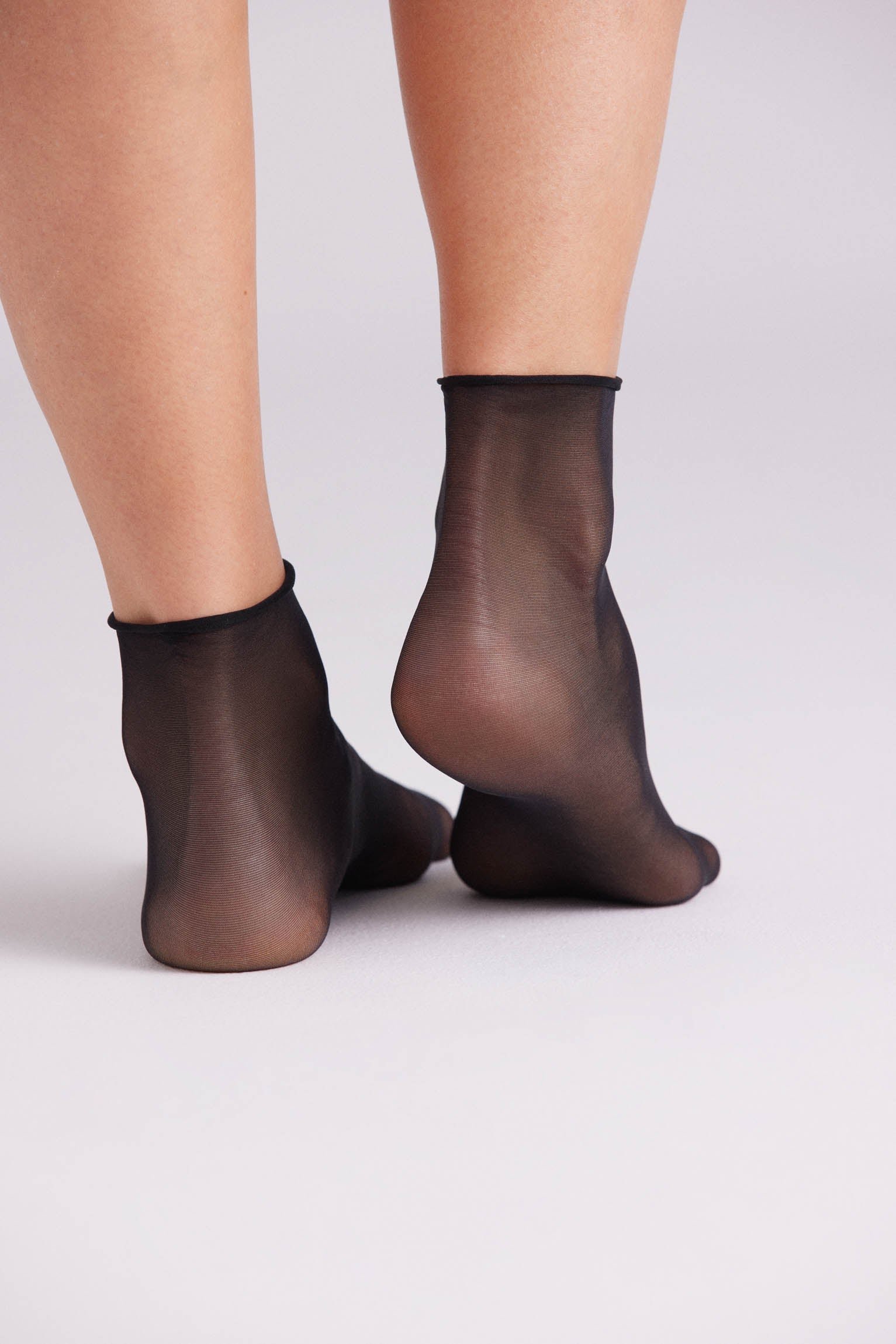 18123 2 calcetin tobillero 10 den - Negro