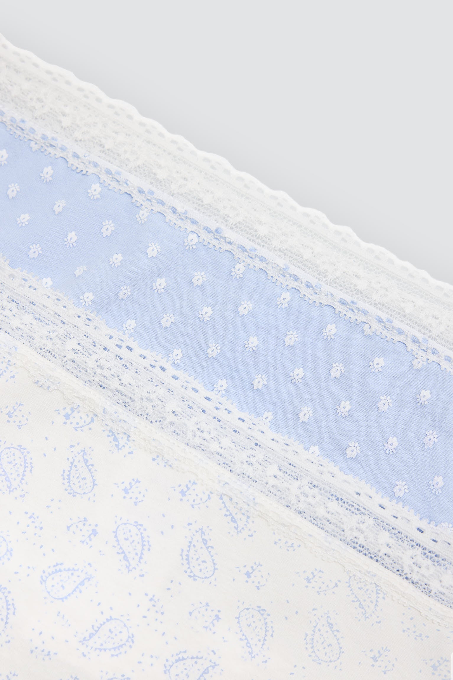 Pack de 2 bragas midi estampadas pastel tonos azules - Ysabel Mora