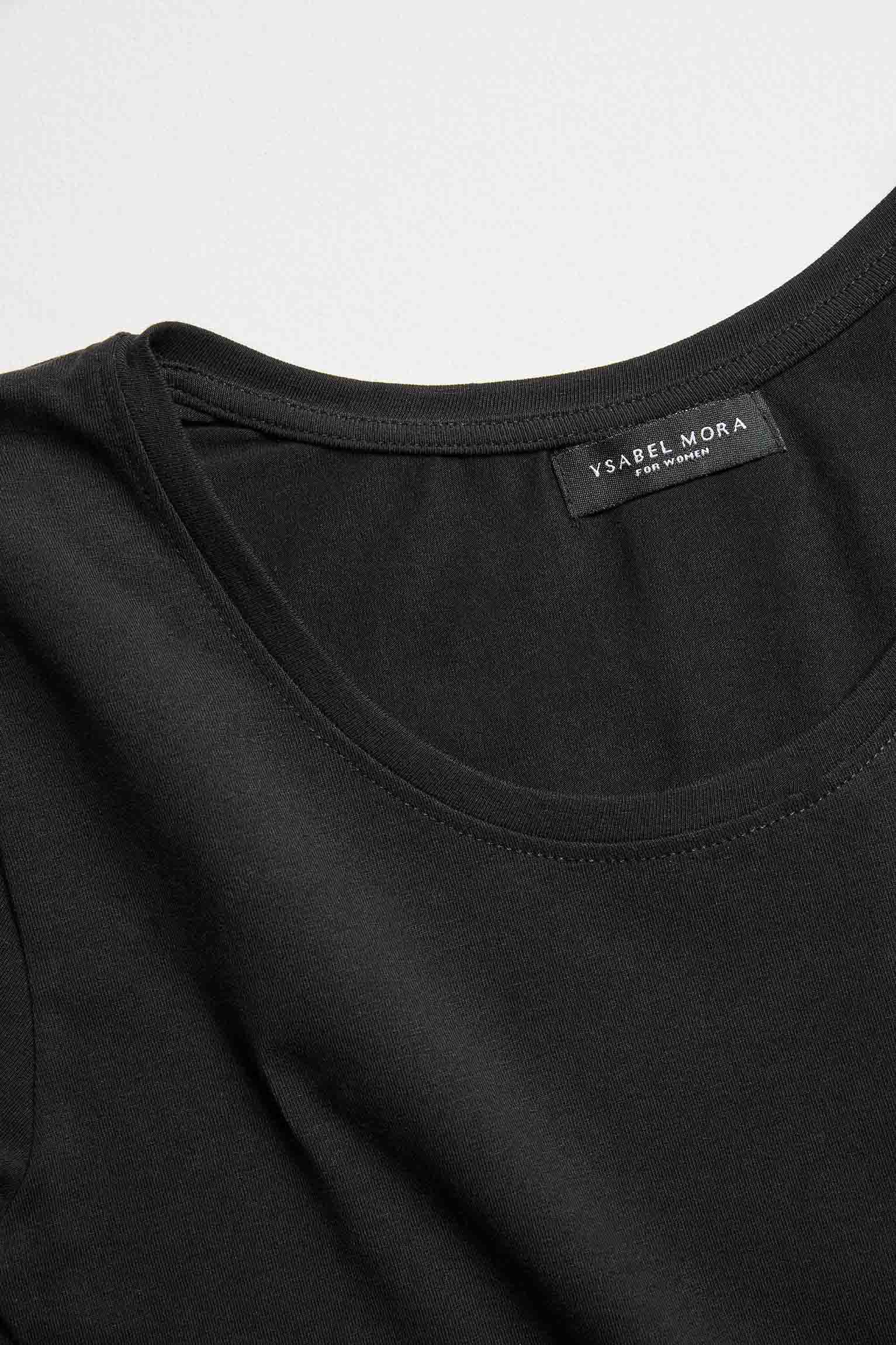 19148 1 camiseta interior manga larga mujer - Negro