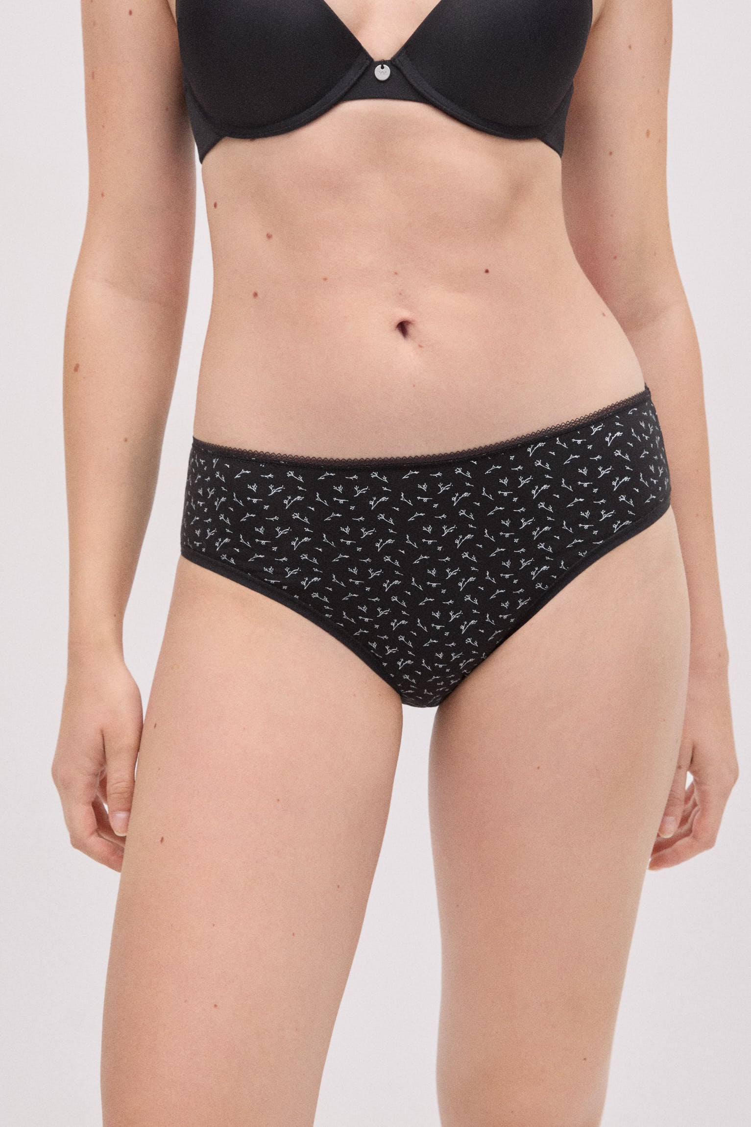 Pacote com 6 calcinhas midi de algodão estampadas