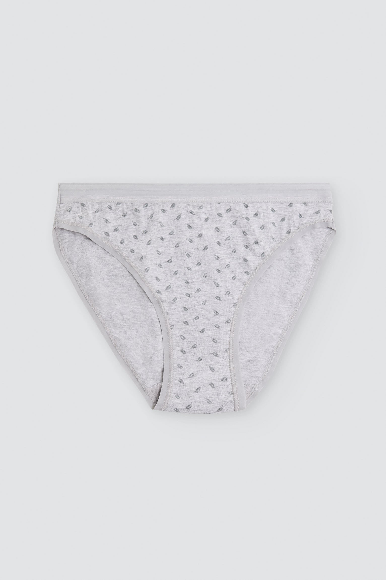 Pack de 2 cuecas mini estampadas de algodão, cinzento