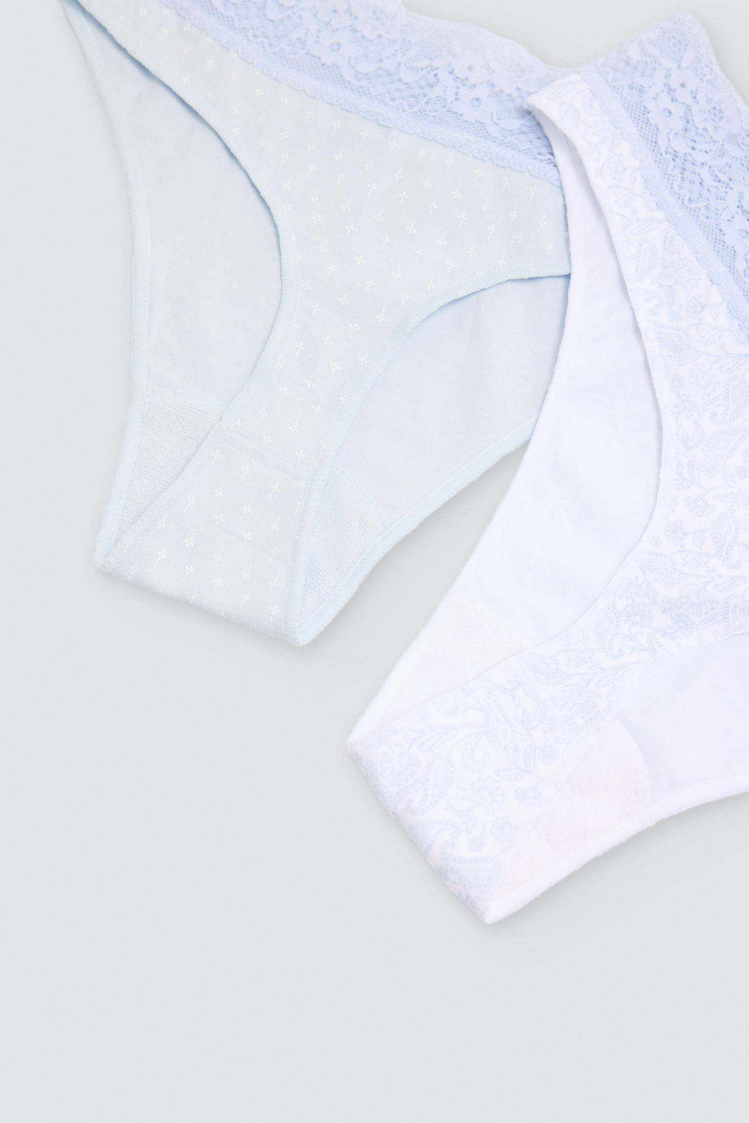 Pack de 2 tangas estampados de algodão, azul