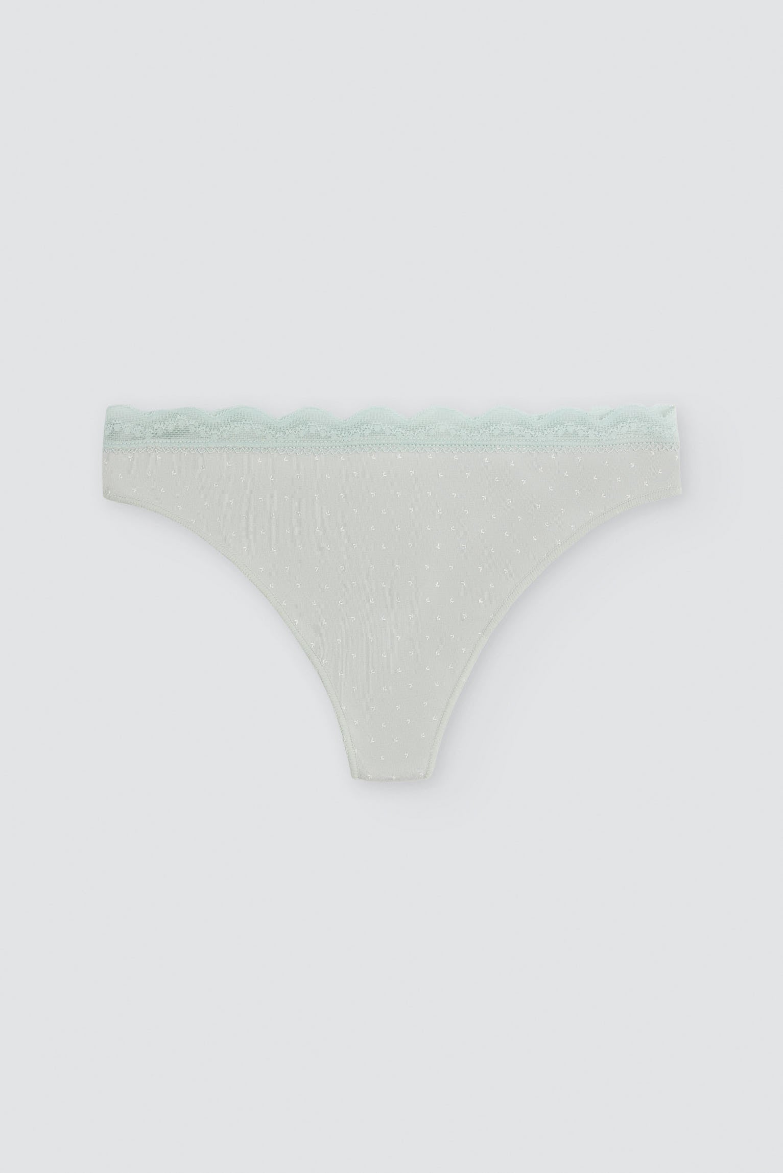 Pack de 2 tangas estampados de algodão com rebordo de renda, multicolor