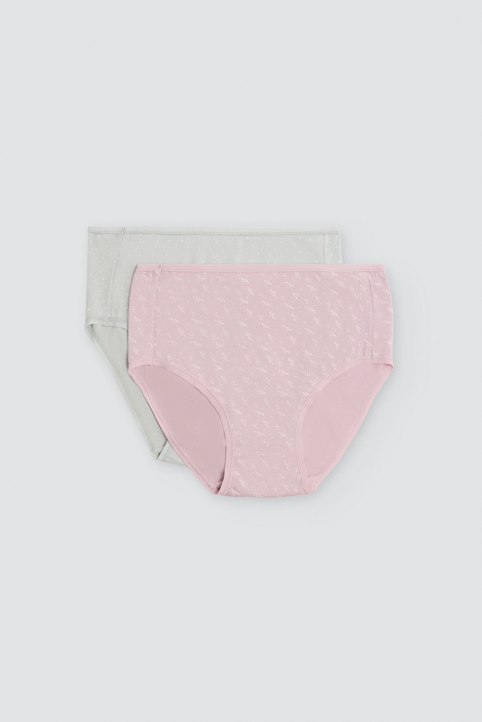 Pack de 2 cuecas altas estampadas de algodão, multicolor