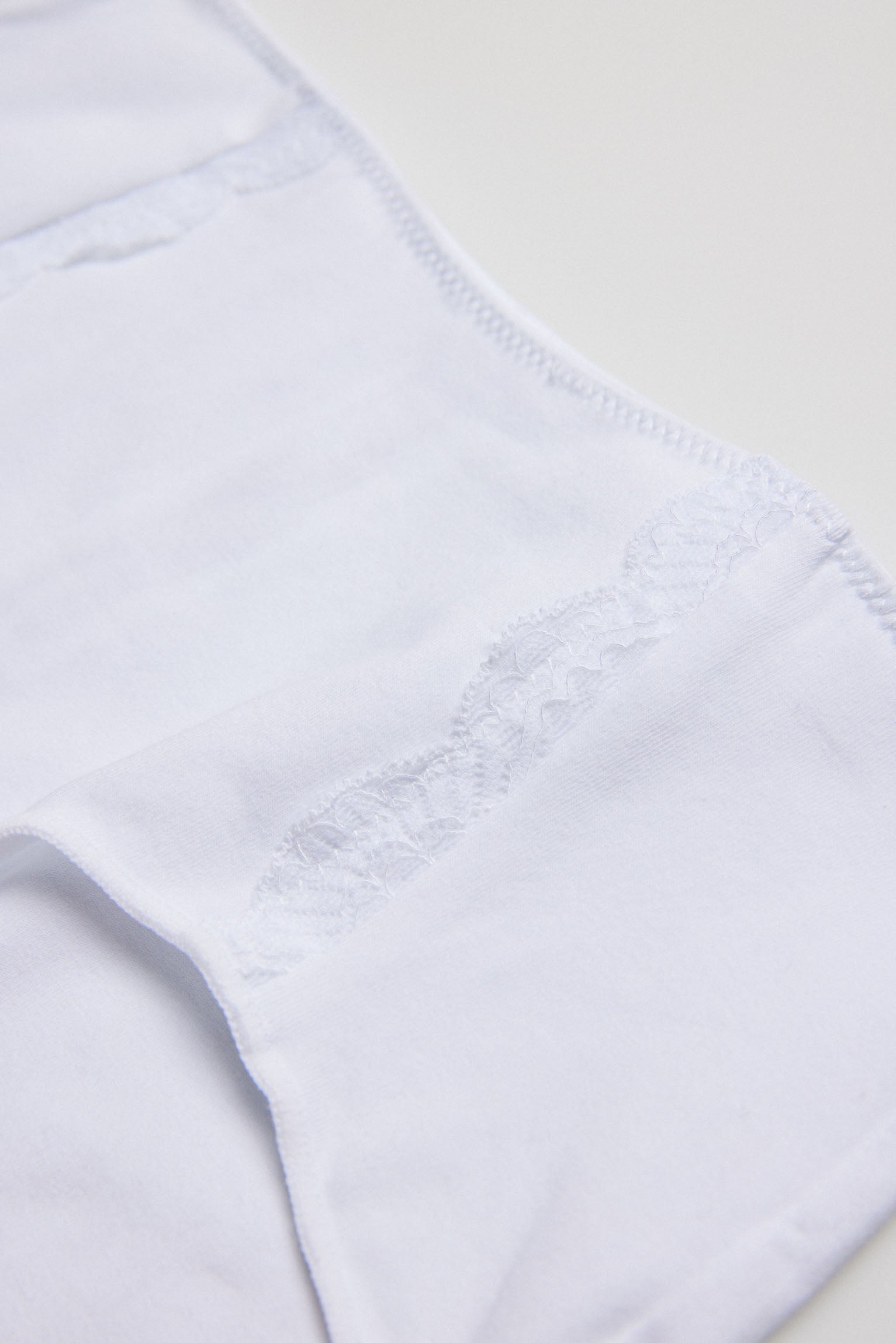 19683 5 braga midi encaje detalle - Blanco