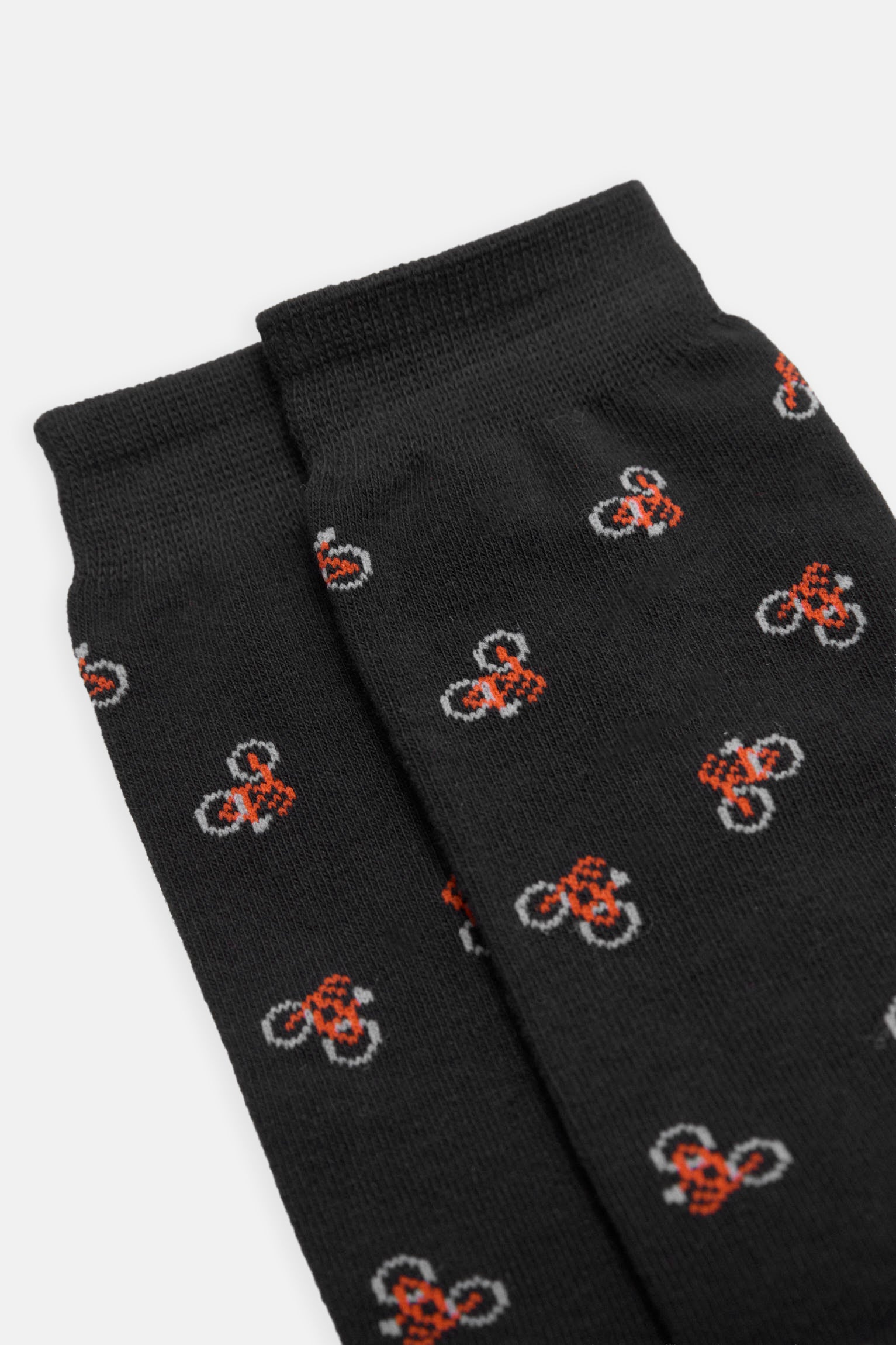 Boxer e pacote de meias com estampa de motociclista