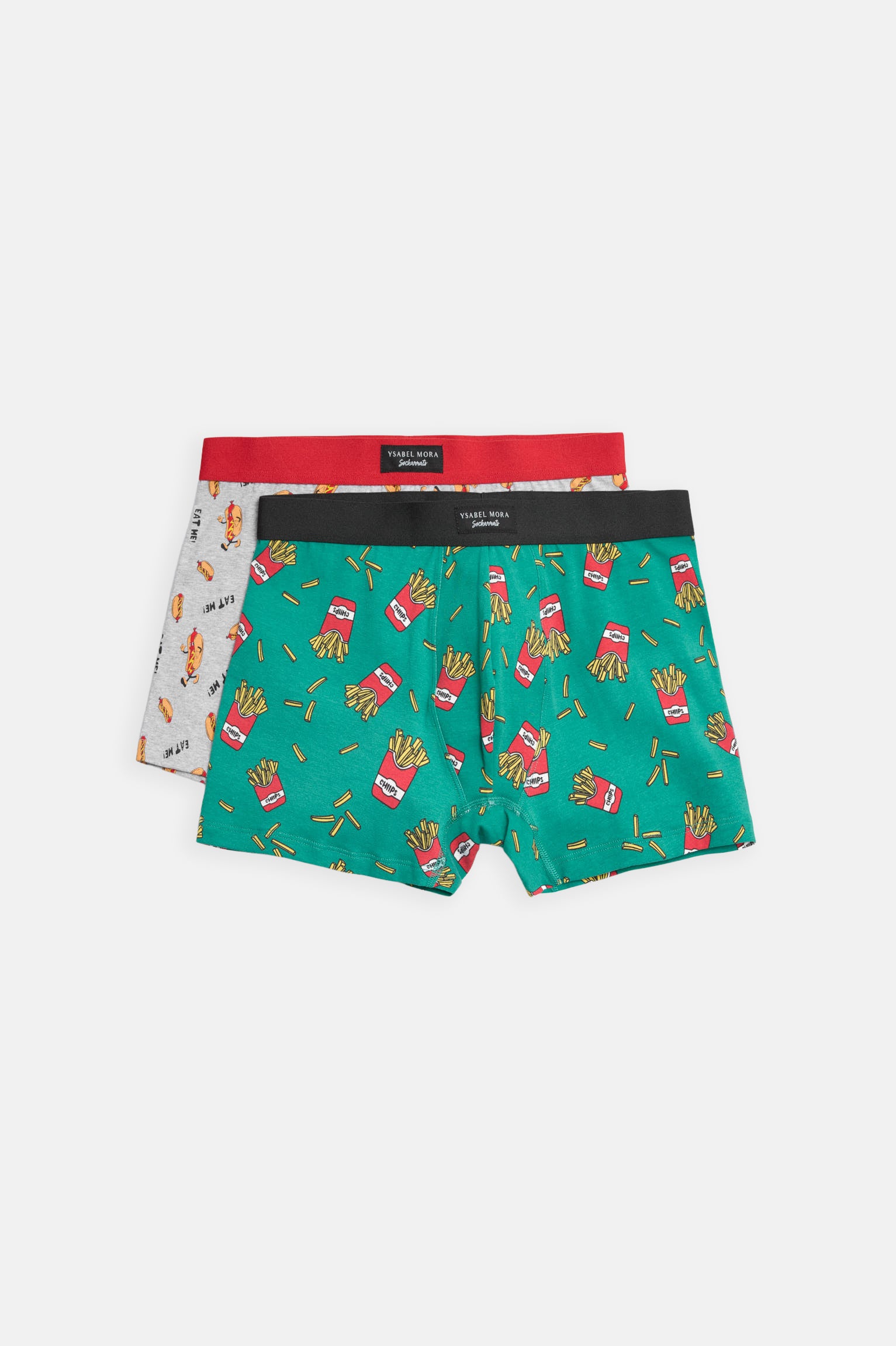 Pacote de 2 boxers Sockarrats com estampa de comida