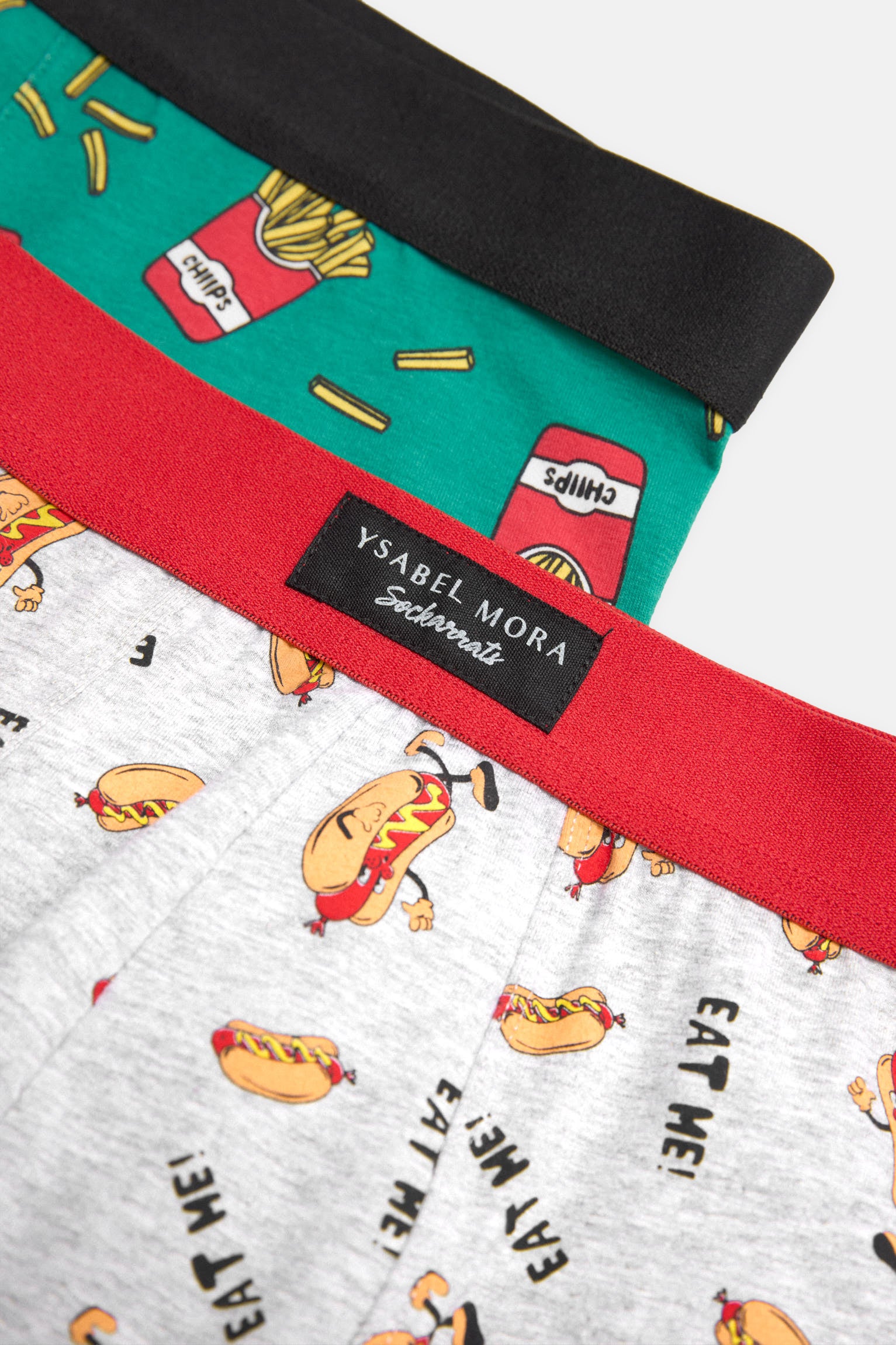 Pacote de 2 boxers Sockarrats com estampa de comida