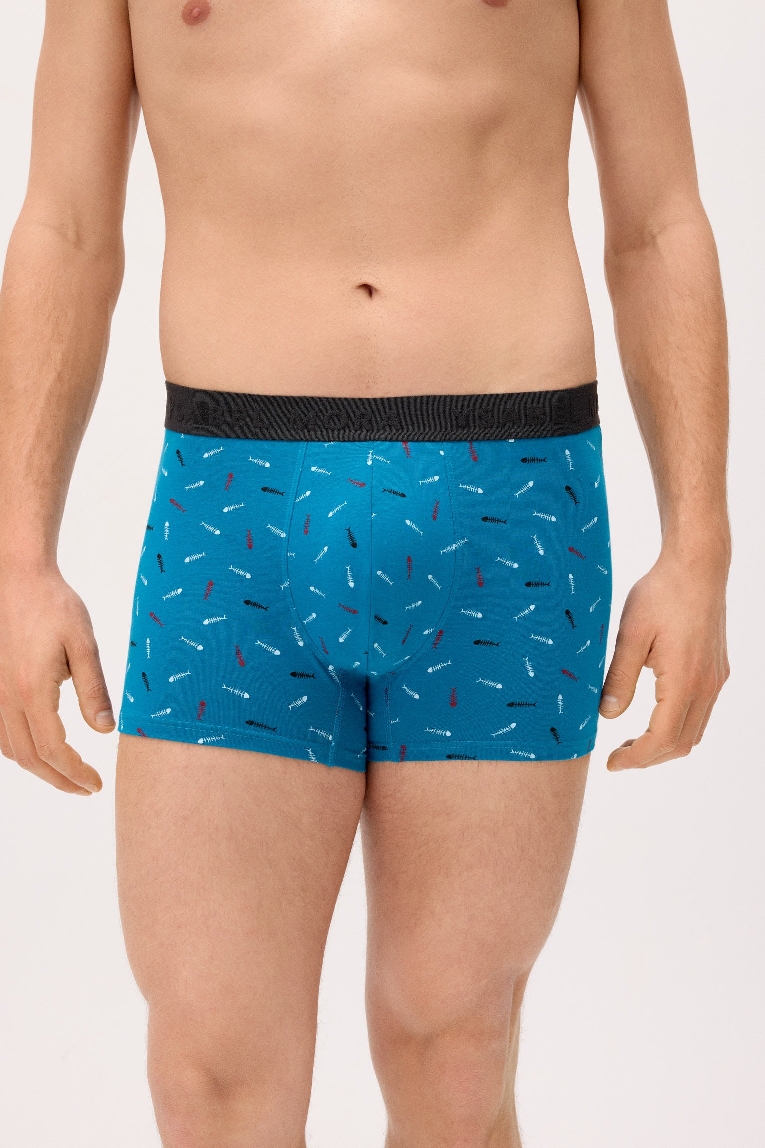 Pacote com 6 cuecas boxer com estampa animal.