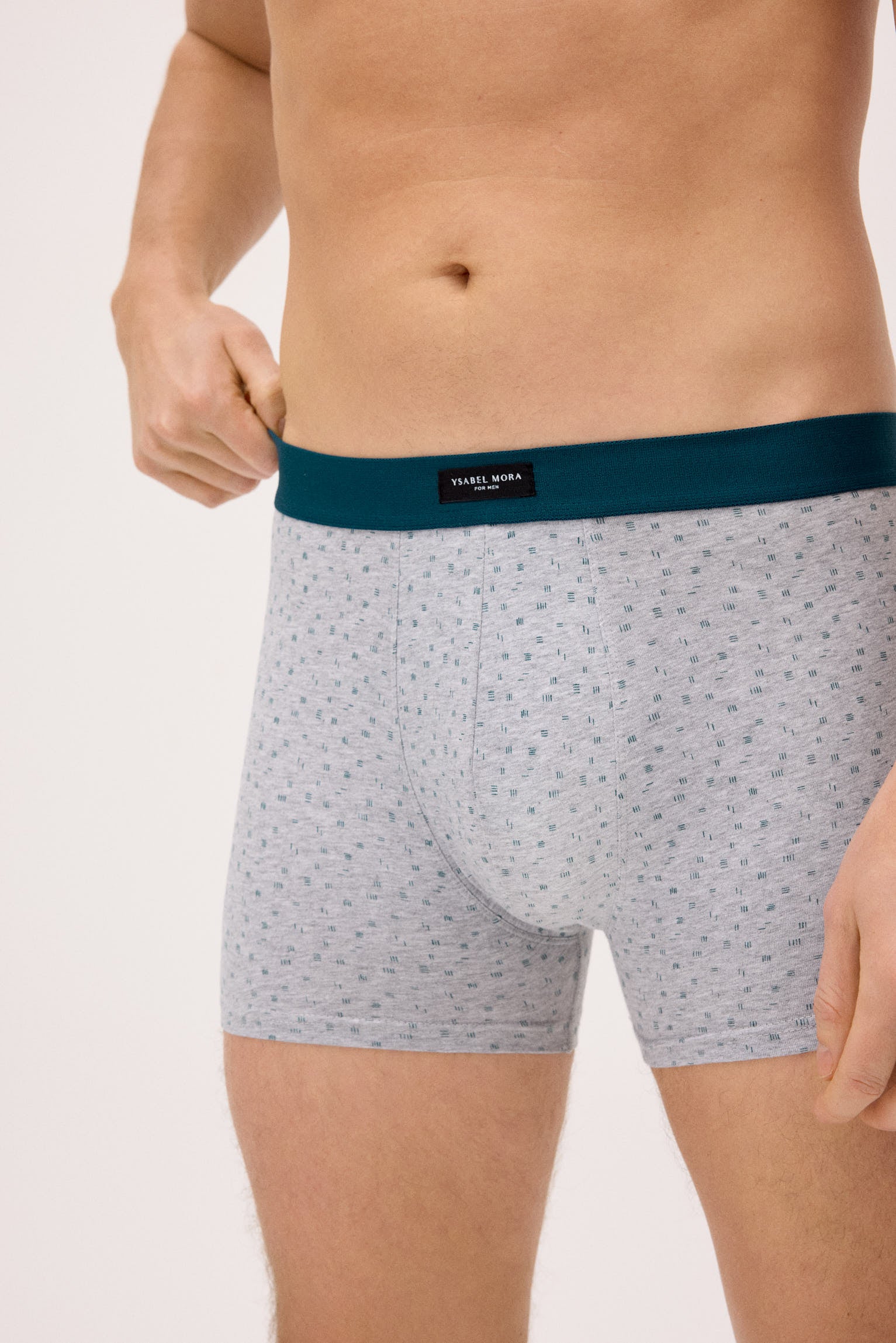Pacote com 3 cuecas boxer de estampa minimalista