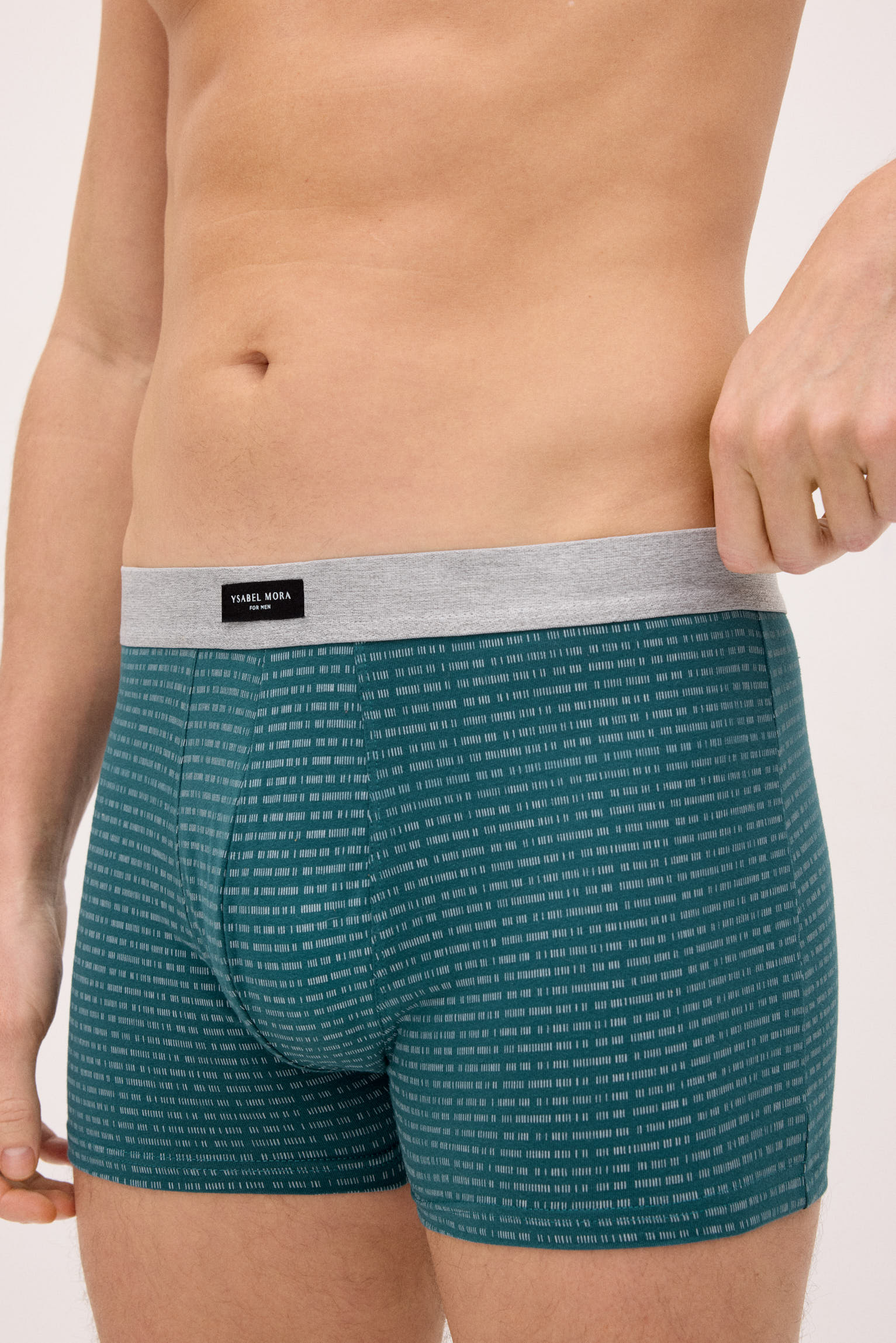 Pacote com 3 cuecas boxer de estampa minimalista