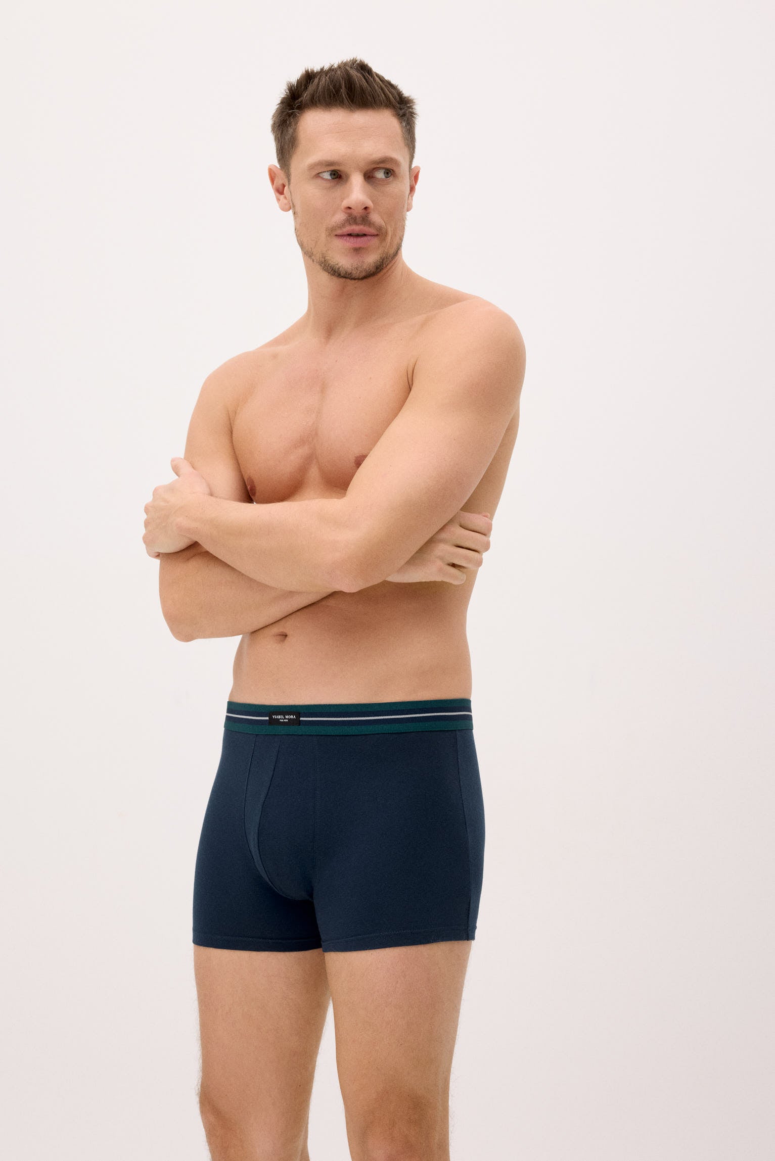 Pacote com 3 cuecas boxer de estampa minimalista