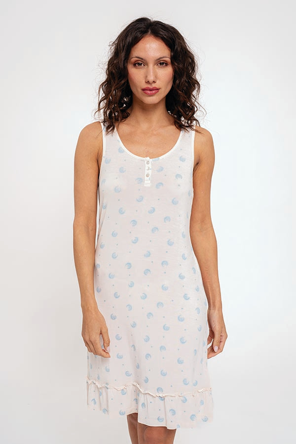Camisola feminina estampada com detalhe de babado | MUYDEMI