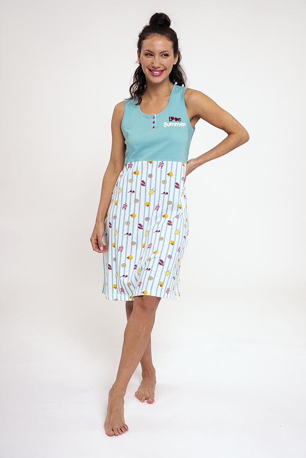 Camisola feminina de algodão estampada de verão | MUYDEMI