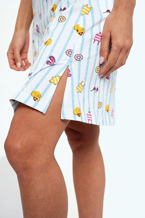 Camisola feminina de algodão estampada de verão | MUYDEMI