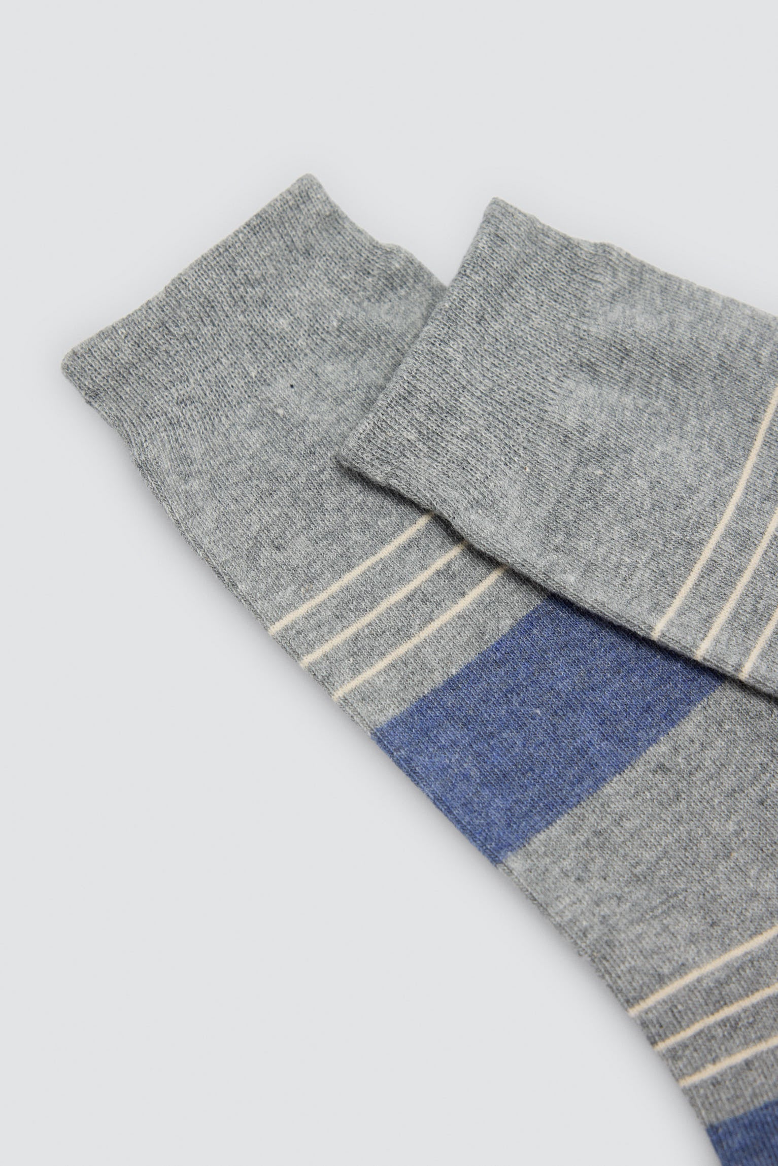 Pack de 6 meias com riscas e estampados geométricos