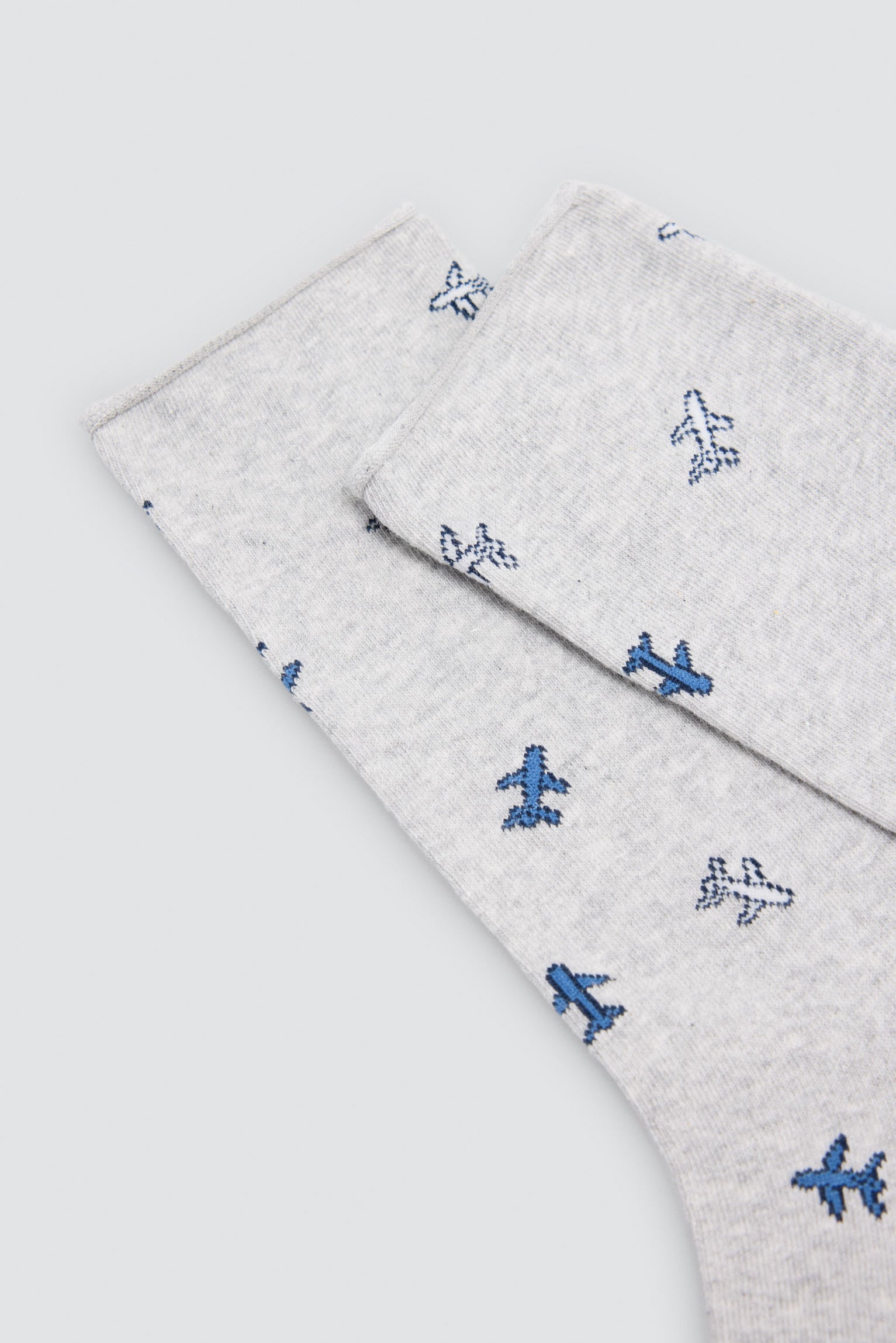 Pack de 3 meias de homem com estampado de aviões e riscas