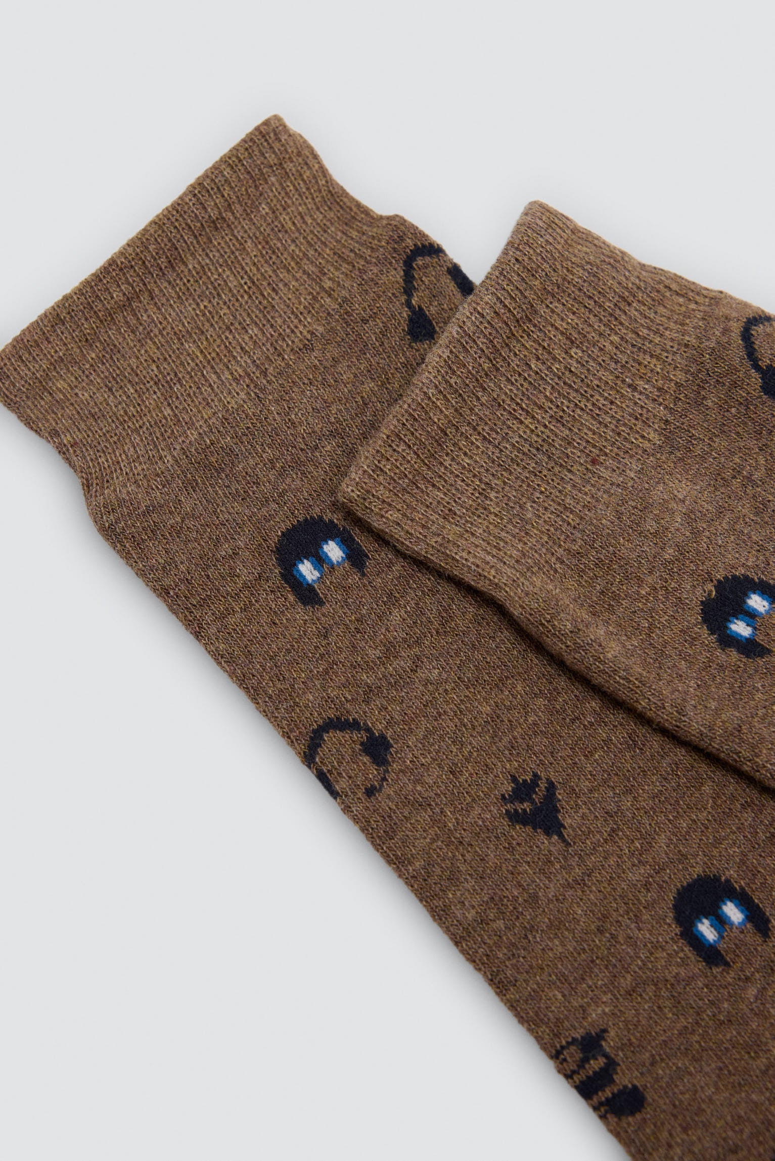Pack de 3 meias térmicas com estampados variados de ursos, auscultadores e riscas