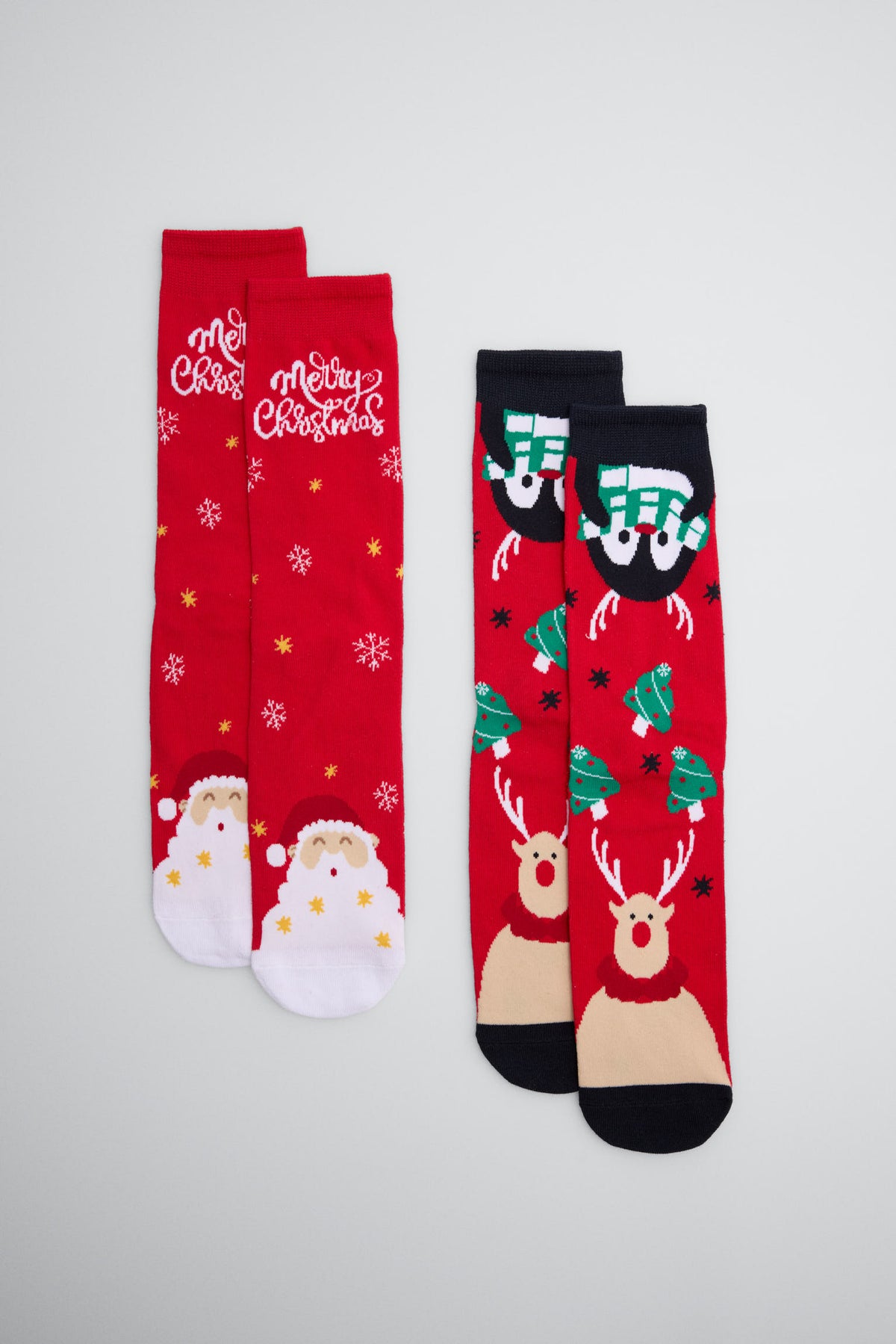 Pack de 2 meias de homem com estampado de Natal
