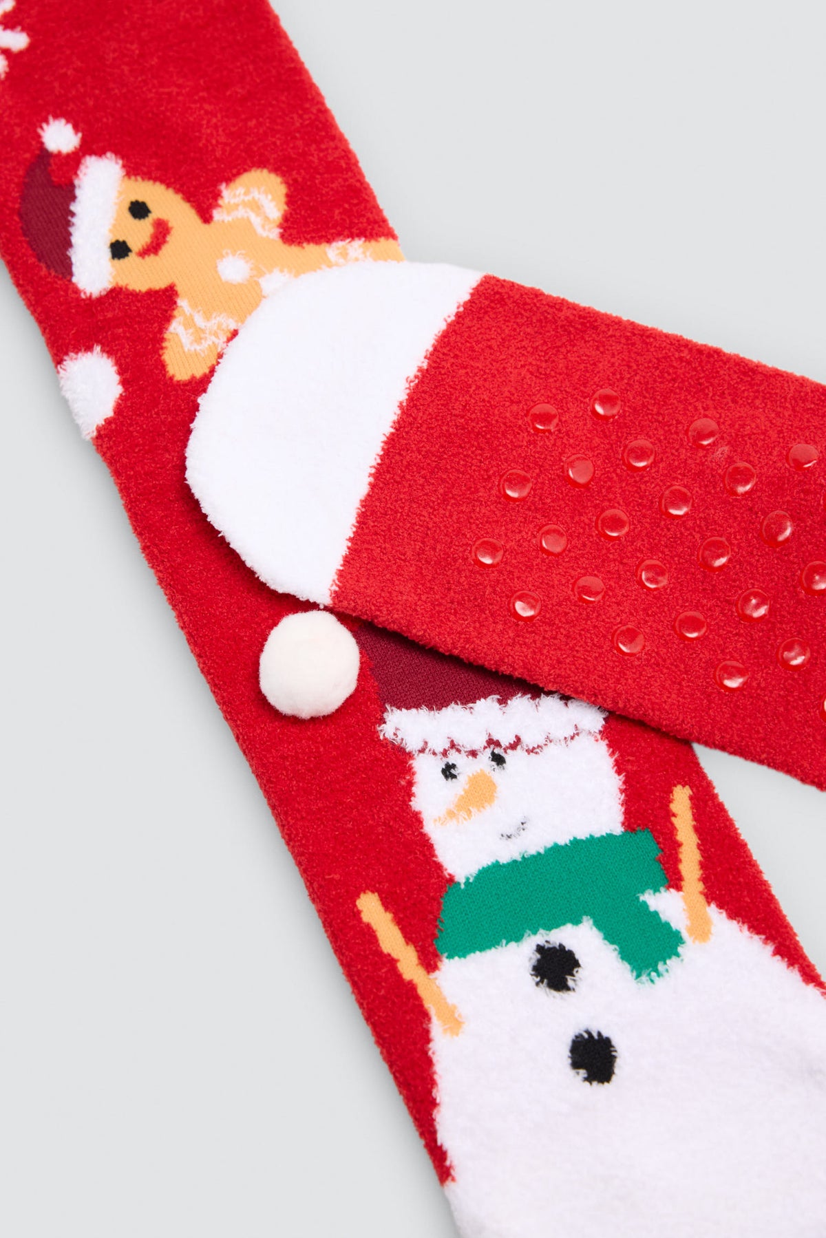 Calcetines antideslizantes hombre navidad estampado muñeco de nieve
