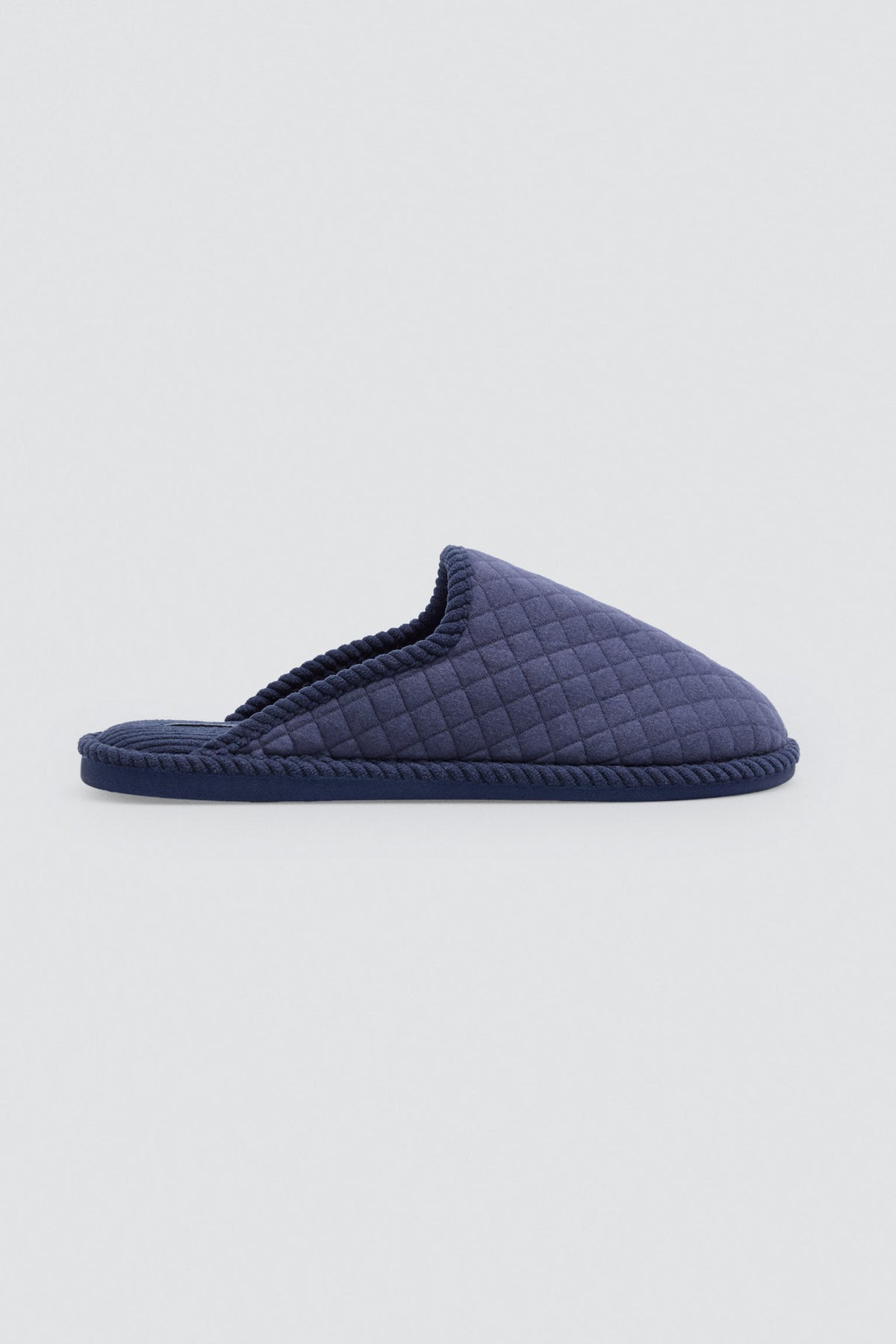 Zapatillas de casa acolchadas interior efecto pana marino