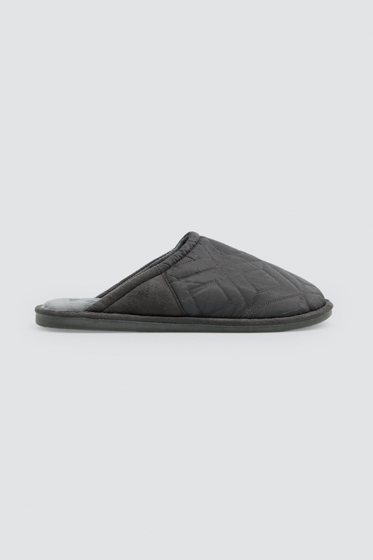 Pantufas de homem acolchoadas verdes efeito veludo