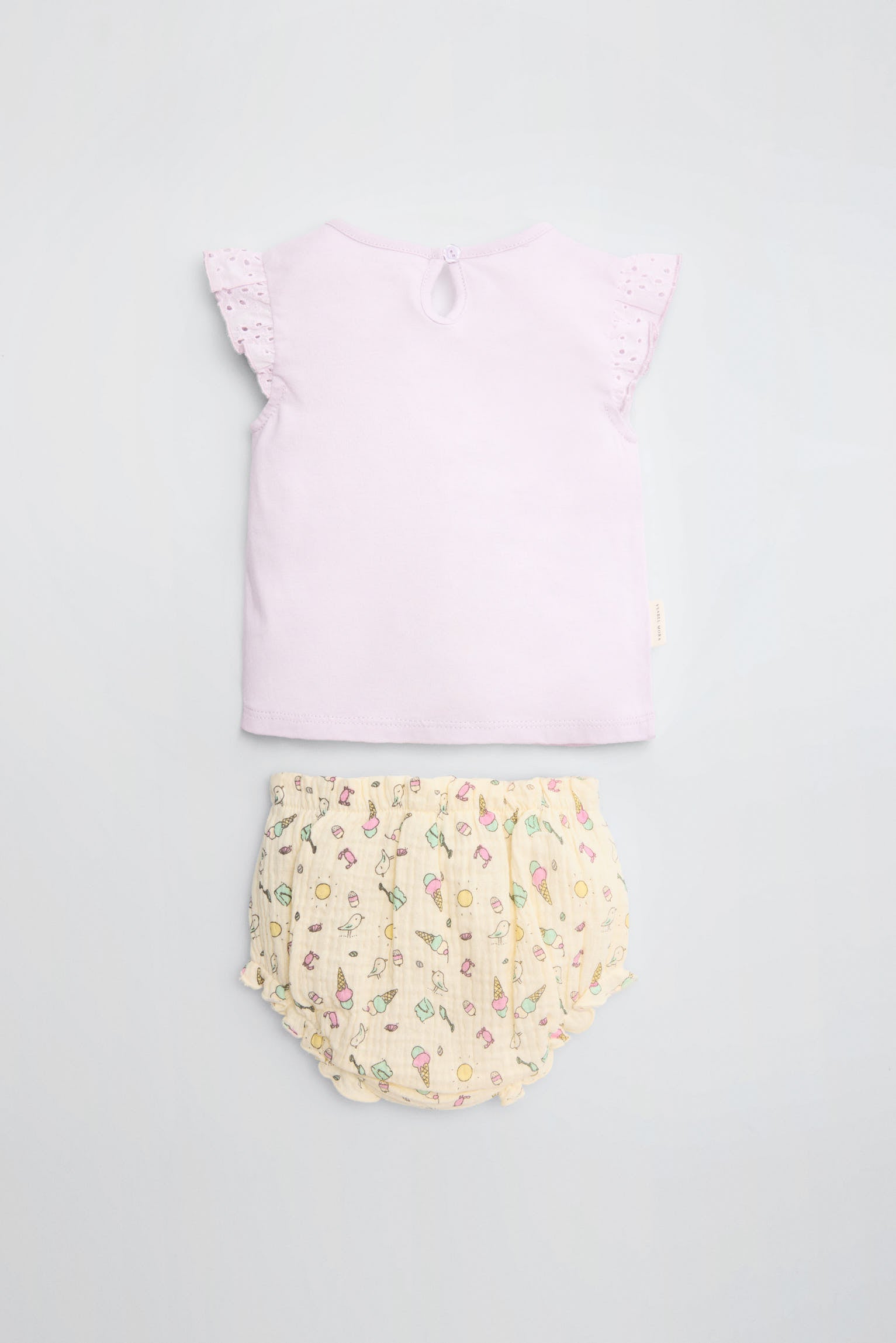 Conjunto bebé sin mangas estampado verano - Ysabel Mora