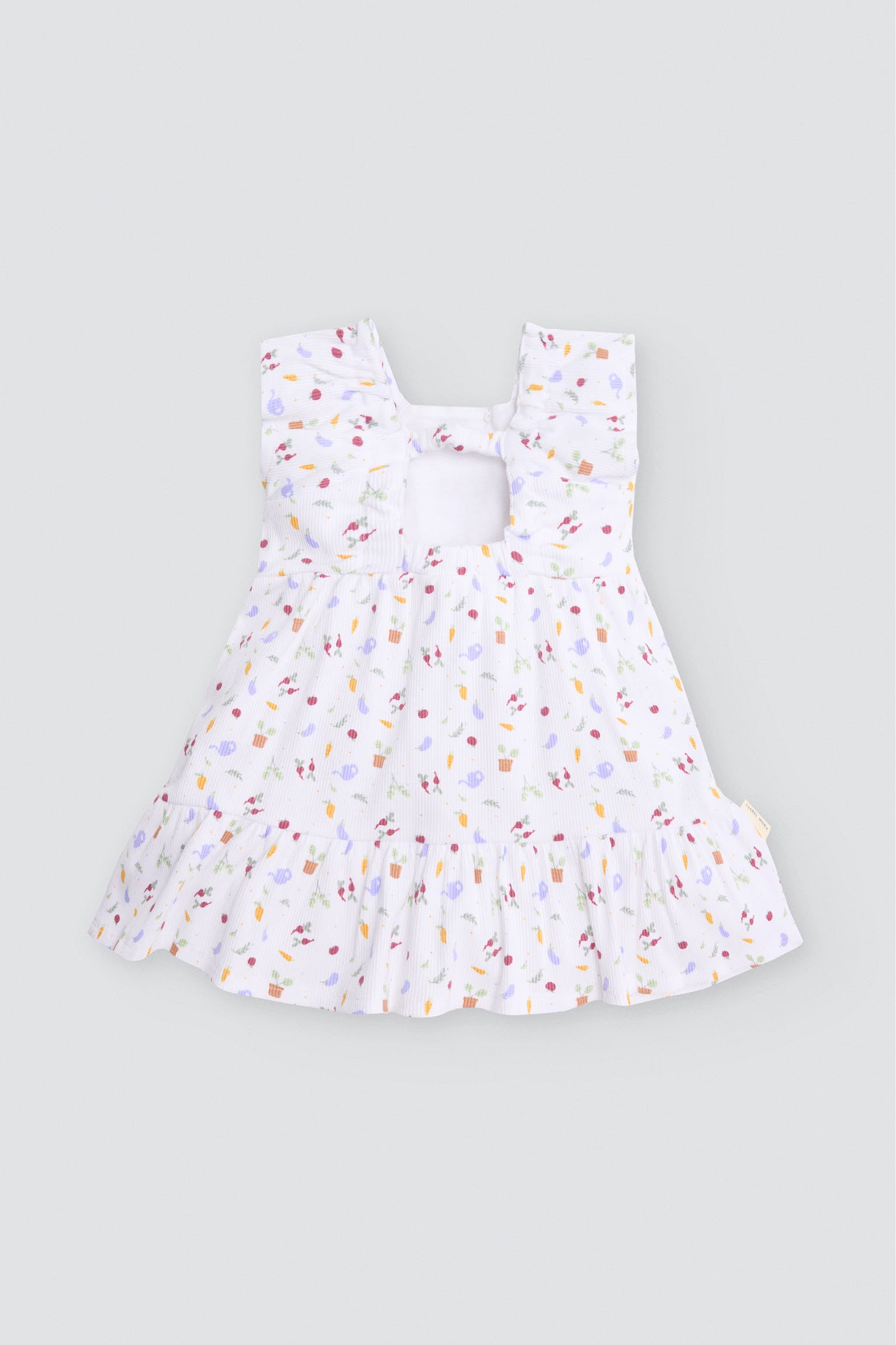 Vestido bebé sin mangas estampado verduras - Ysabel Mora