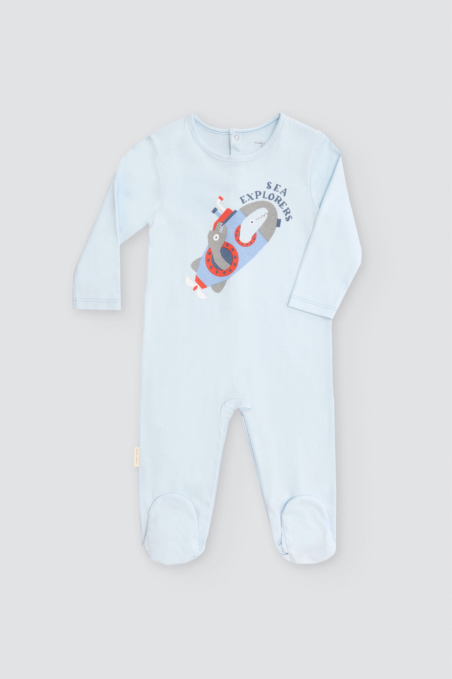Pelele bebé manga larga estampado cohete - Ysabel Mora