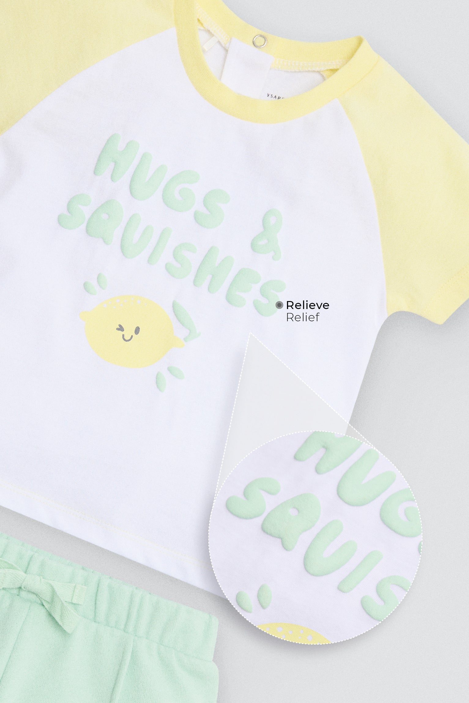 Conjunto bebé manga corta Hugs & Squishes - Ysabel Mora