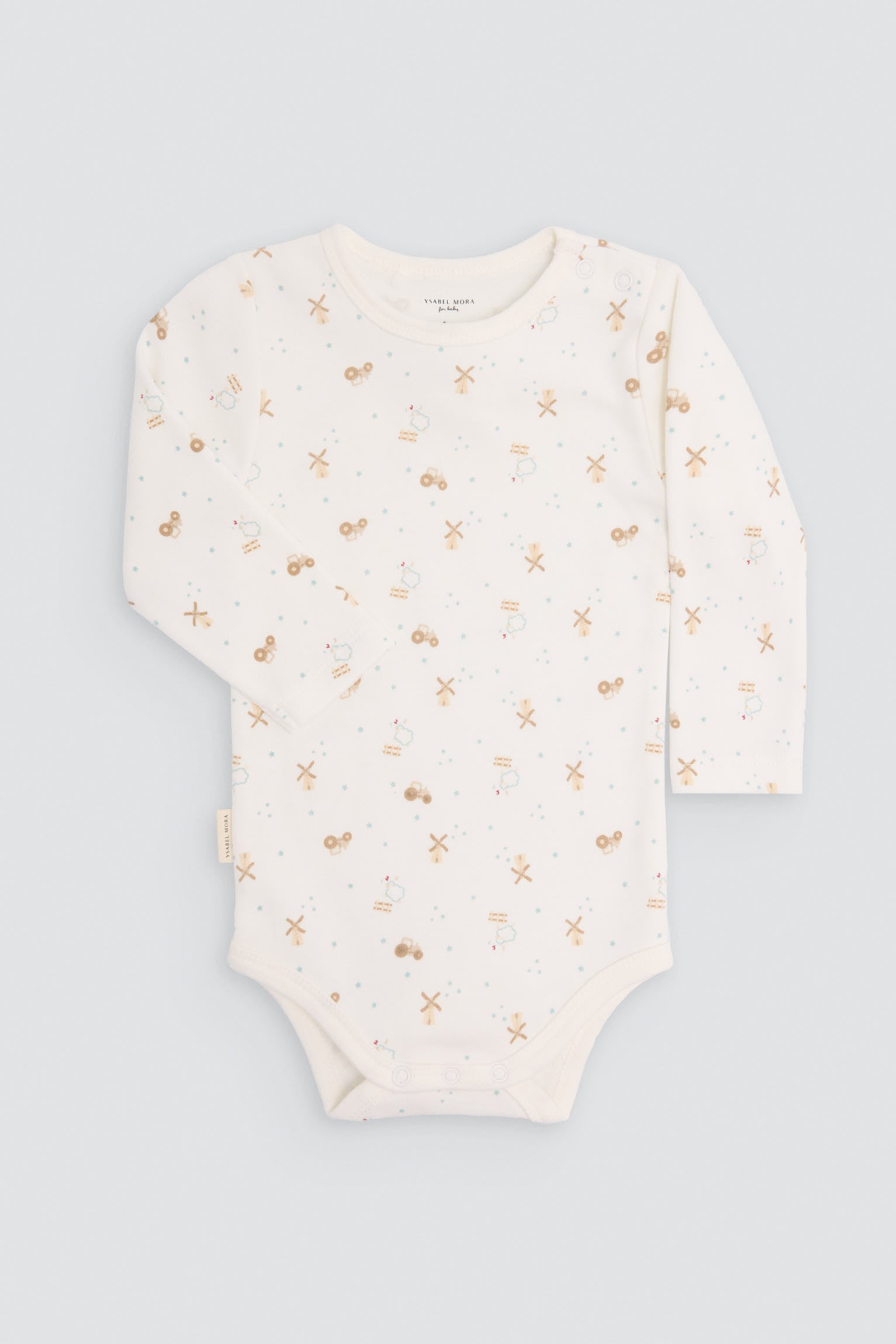 Pack 2 bodies bebé estampado granja - Ysabel Mora