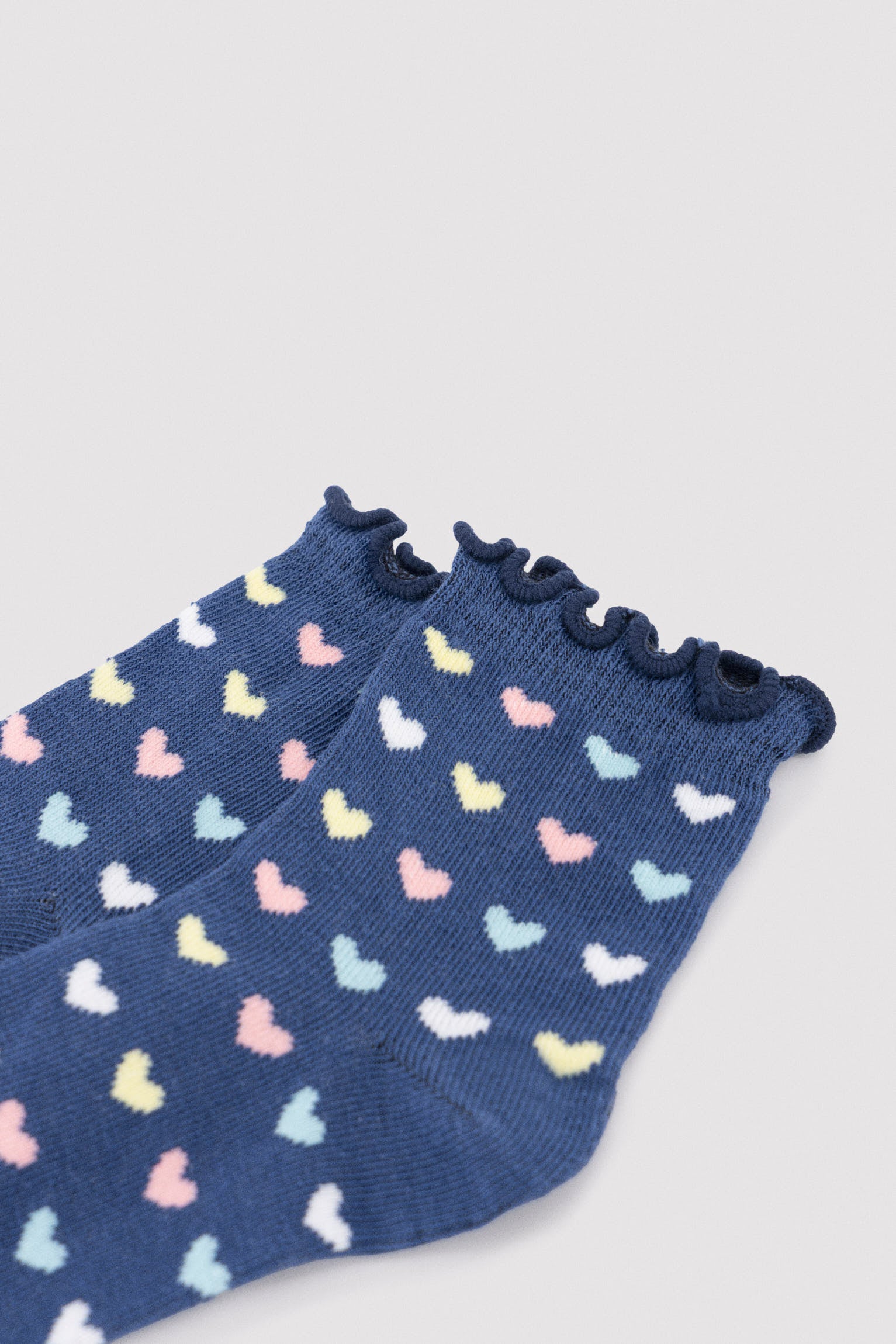 Pack 3 calcetines cortos infantiles detalle puño rizado estampados - Ysabel Mora