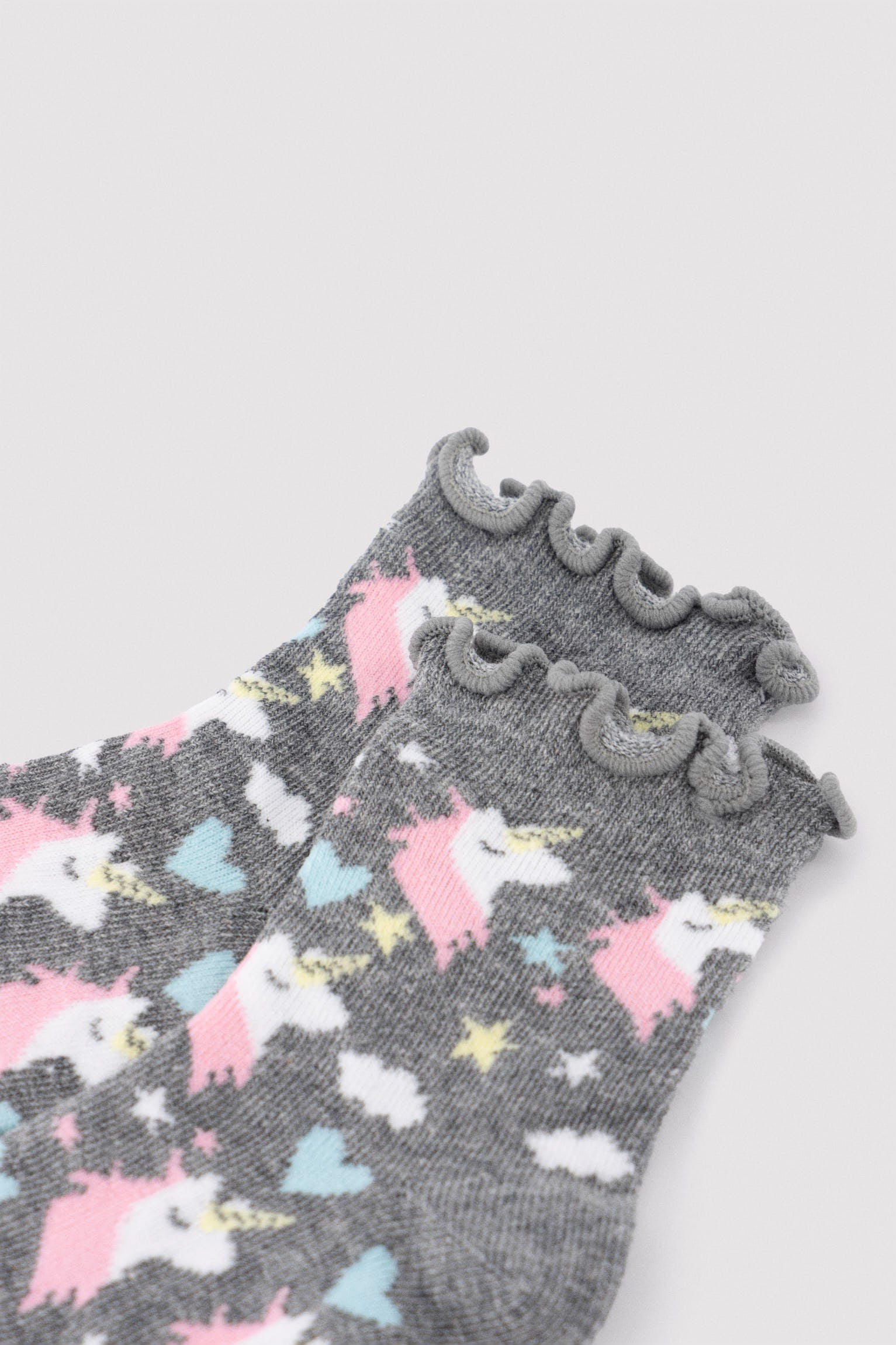 Pack 3 calcetines cortos infantiles detalle puño rizado estampados - Ysabel Mora