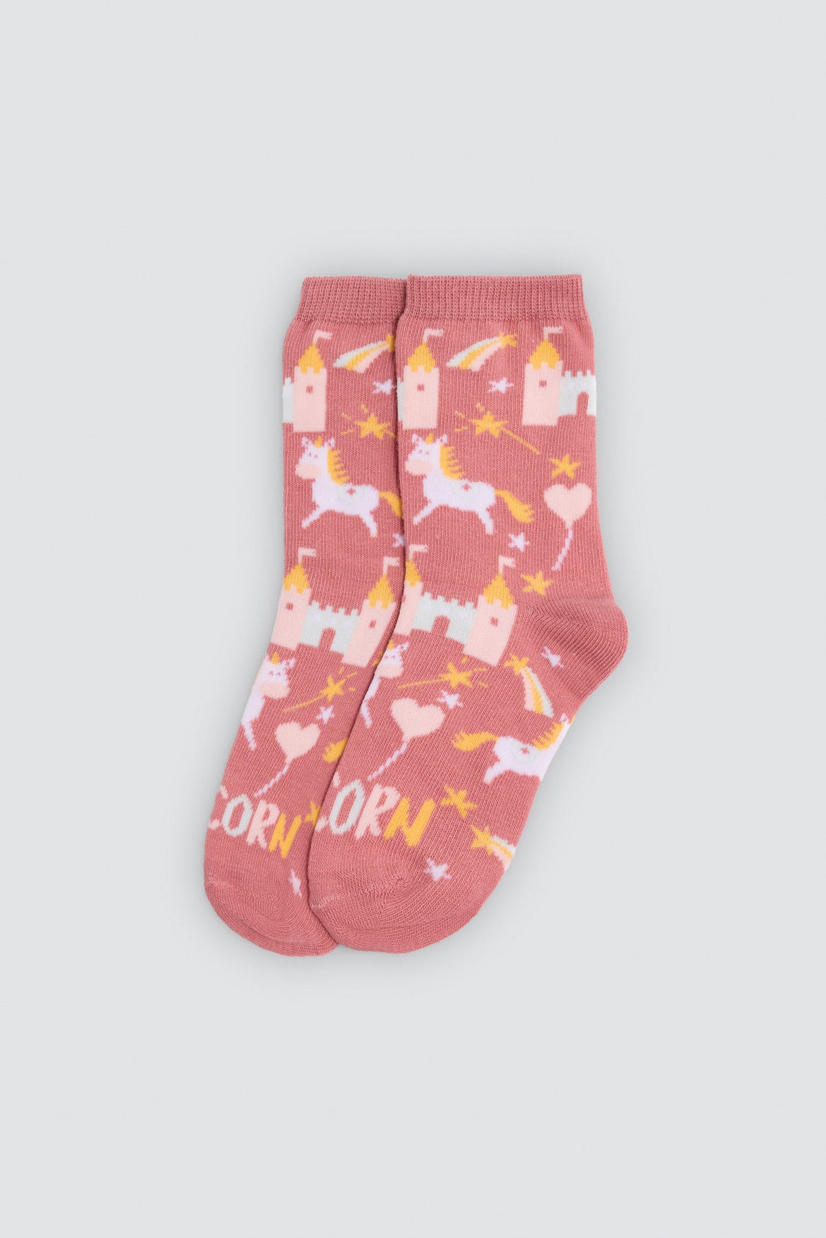 Pack de 2 meias de menina com estampado de unicórnios