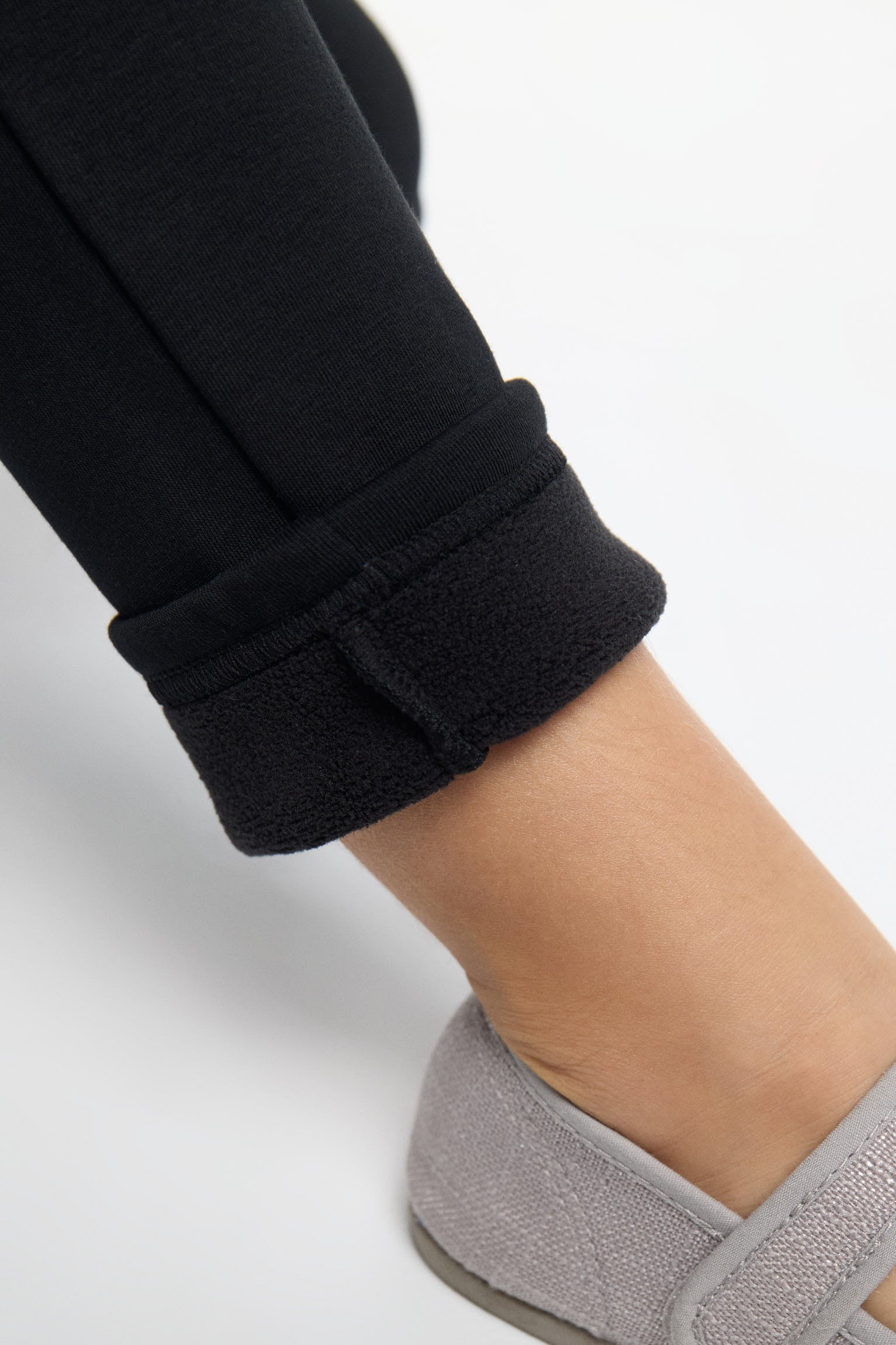ULTRA TÉRMICO Leggings de menina pretos cardados