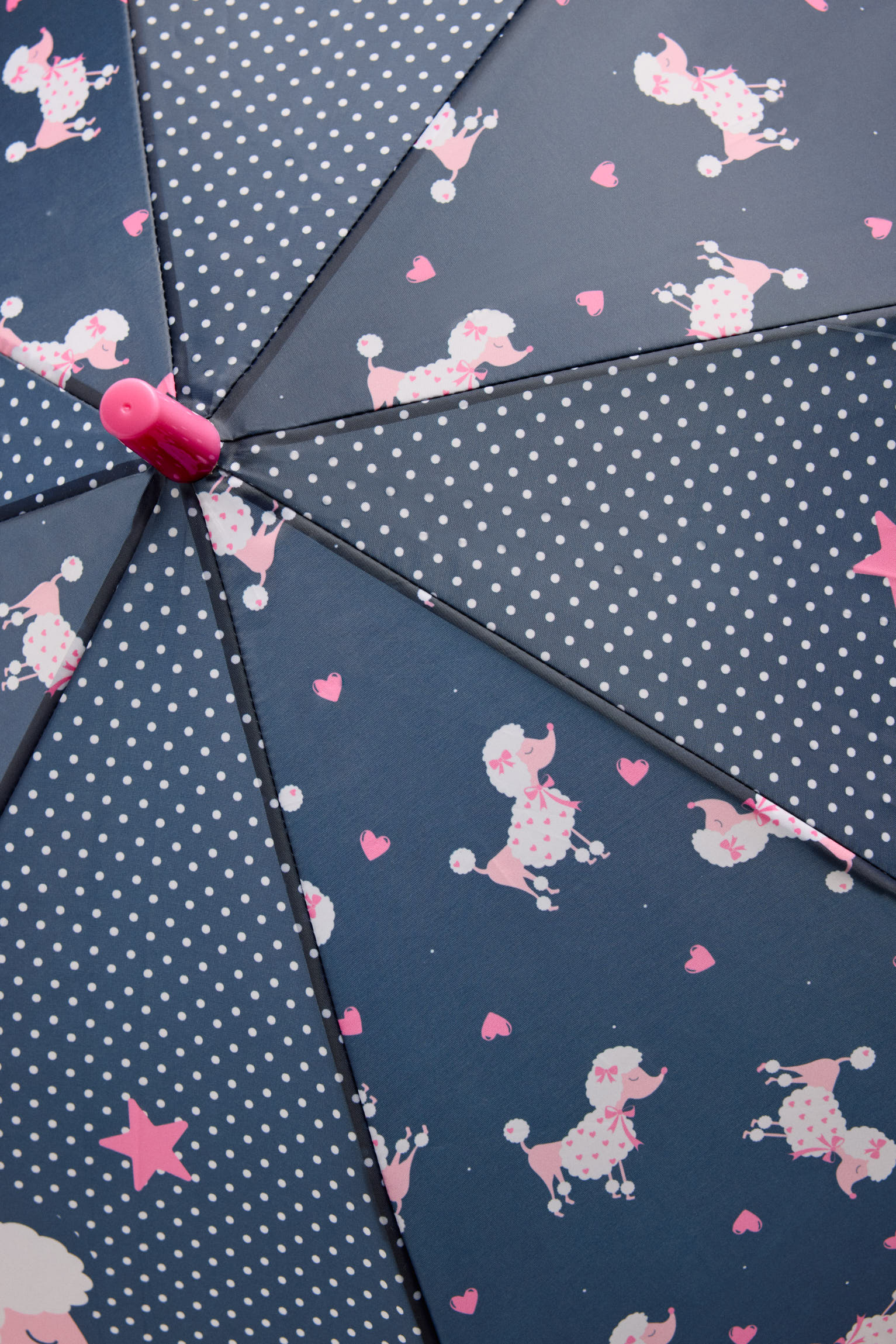 Guarda-chuva de menina estampado de caniches
