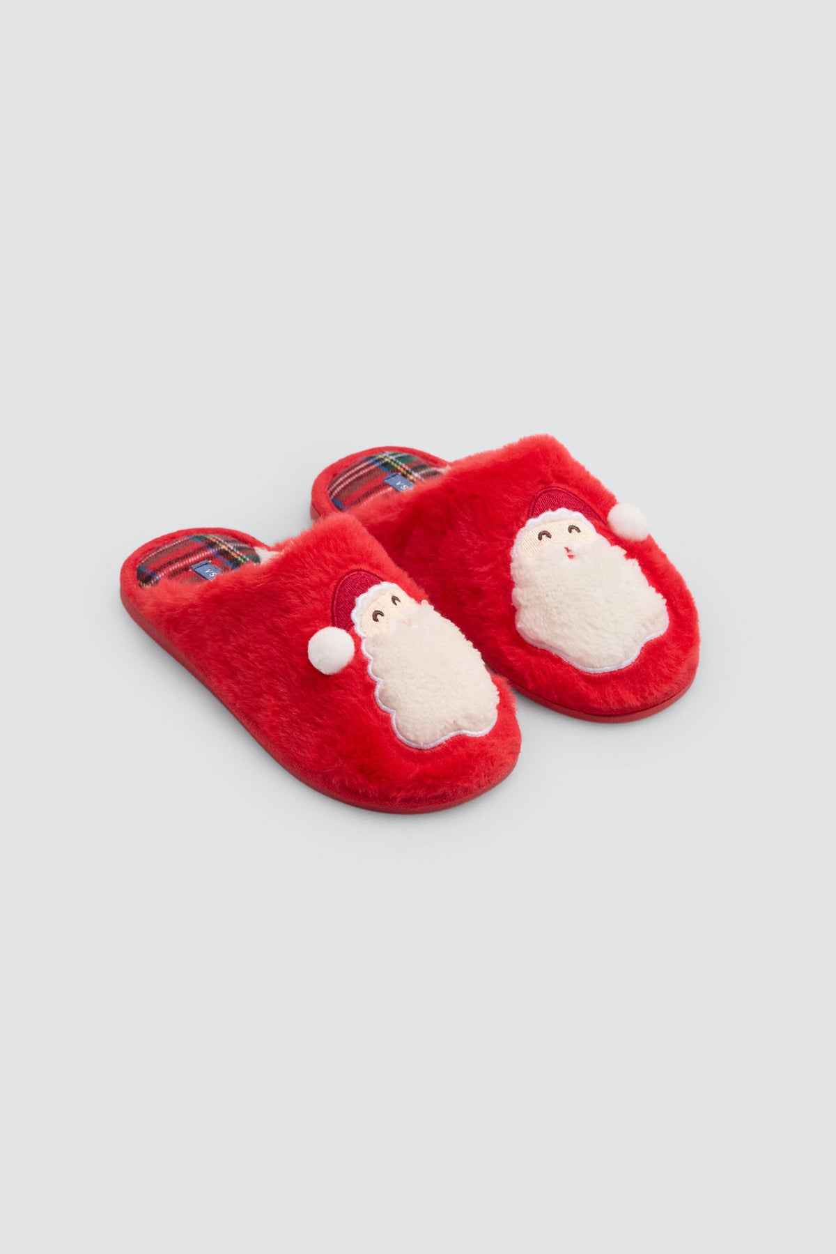 Pantufas de Natal infantis com Pai Natal