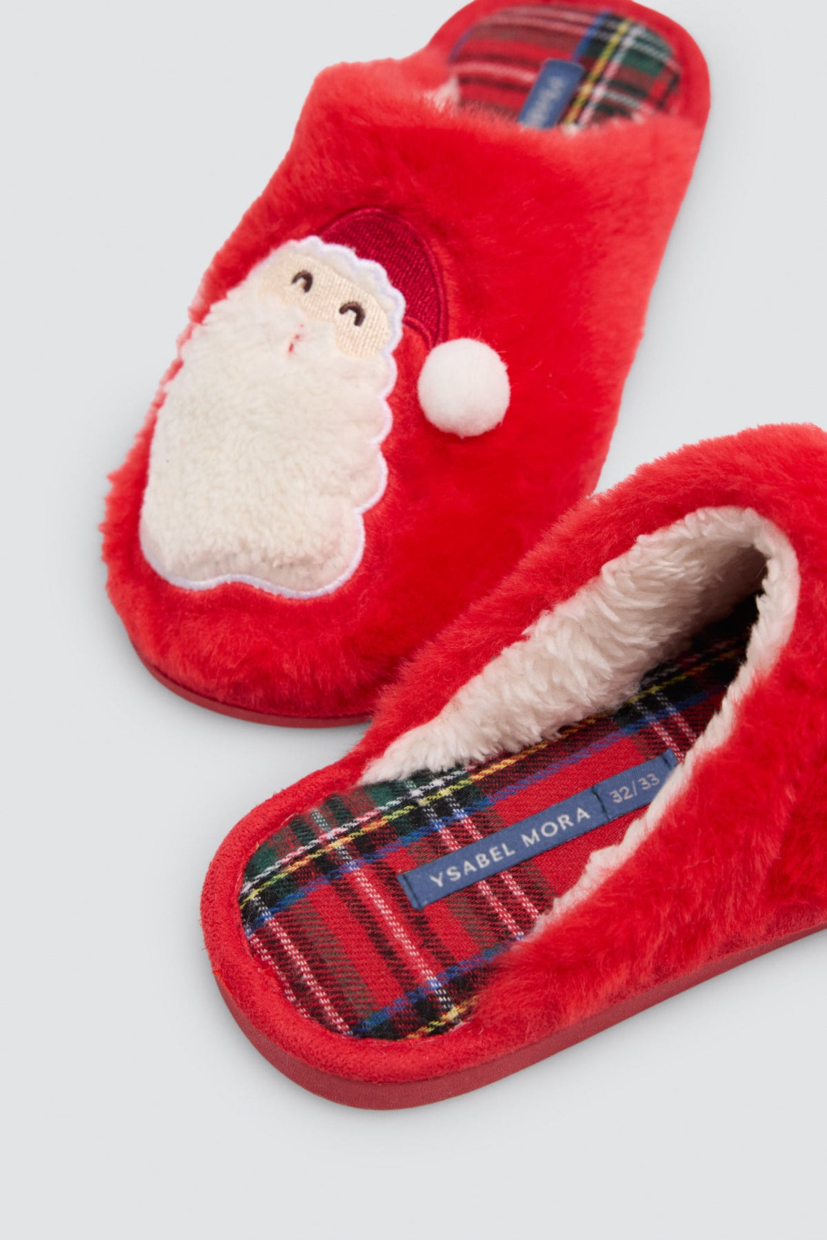 Pantufas de Natal infantis com Pai Natal