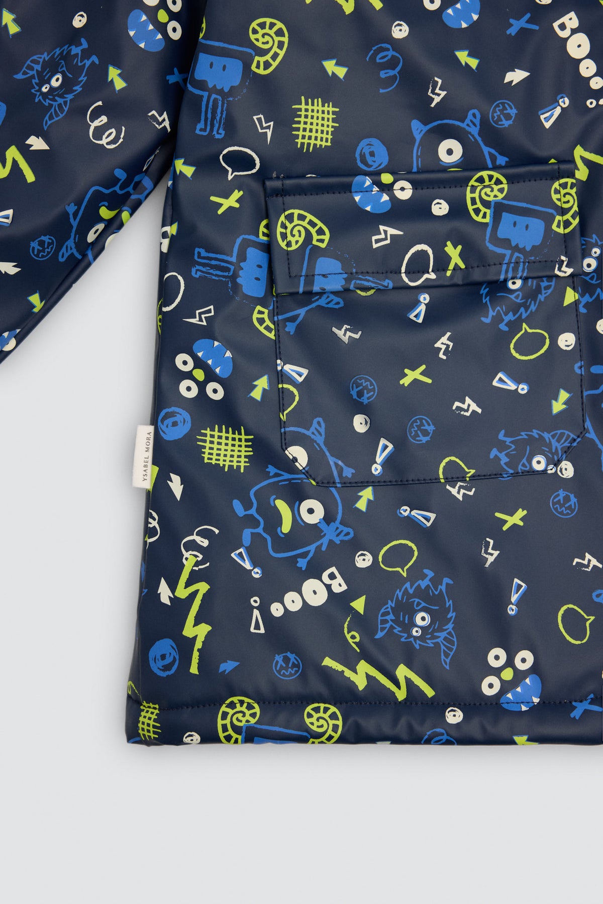 PRÉ-VENDA Capa de chuva de menino estampado de monstros com forro polar