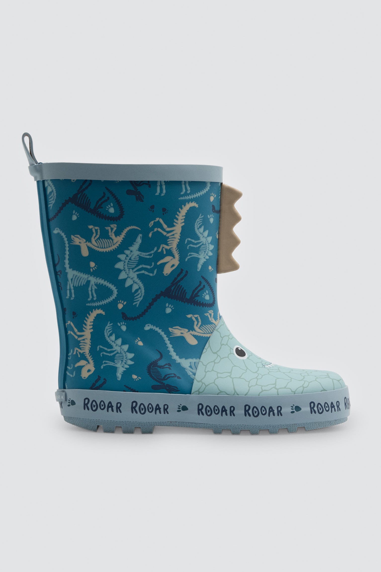 Botas de chuva de menino estampado de monstros com detalhes 3D