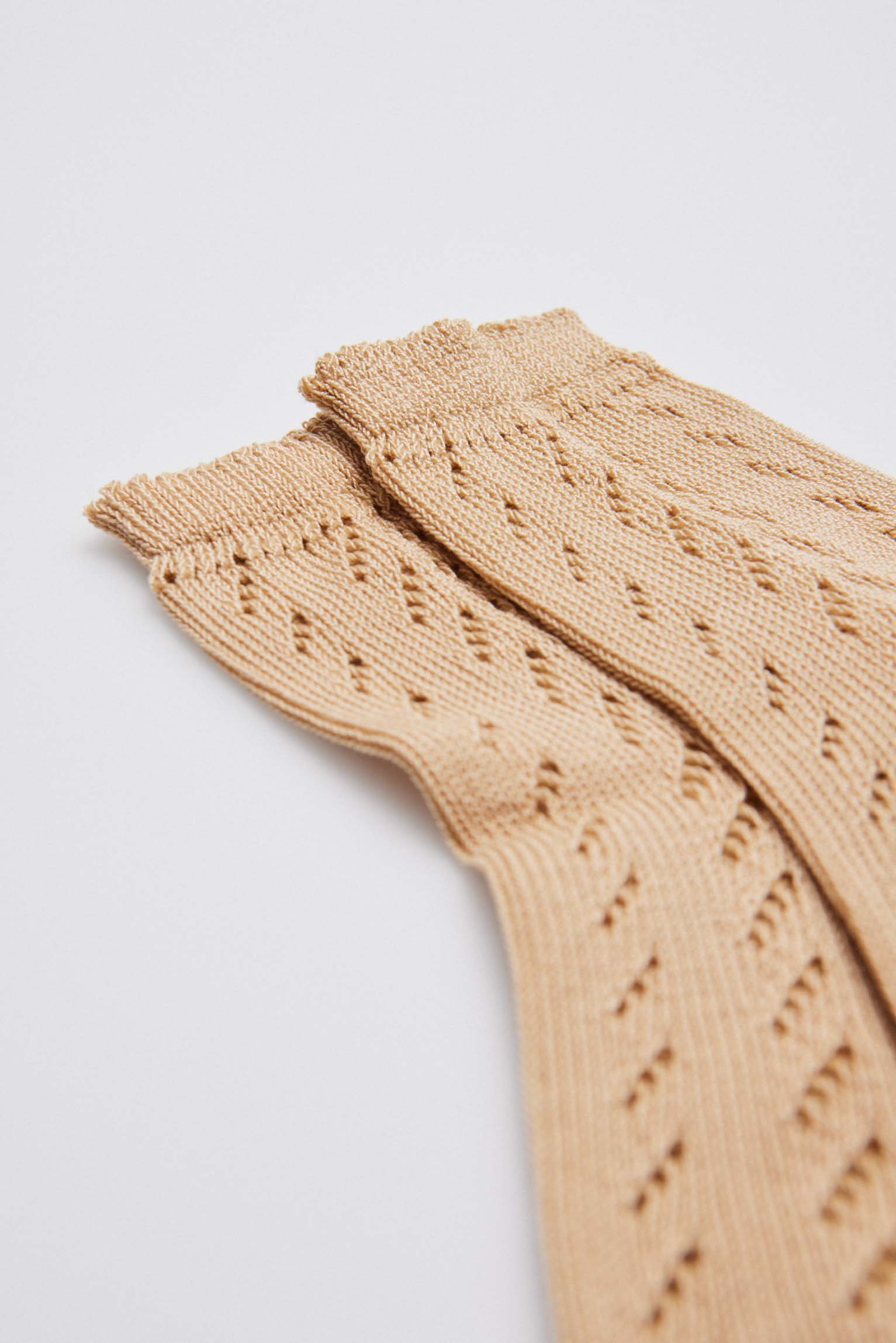 52344 2 calcetin infantil calado - Camel