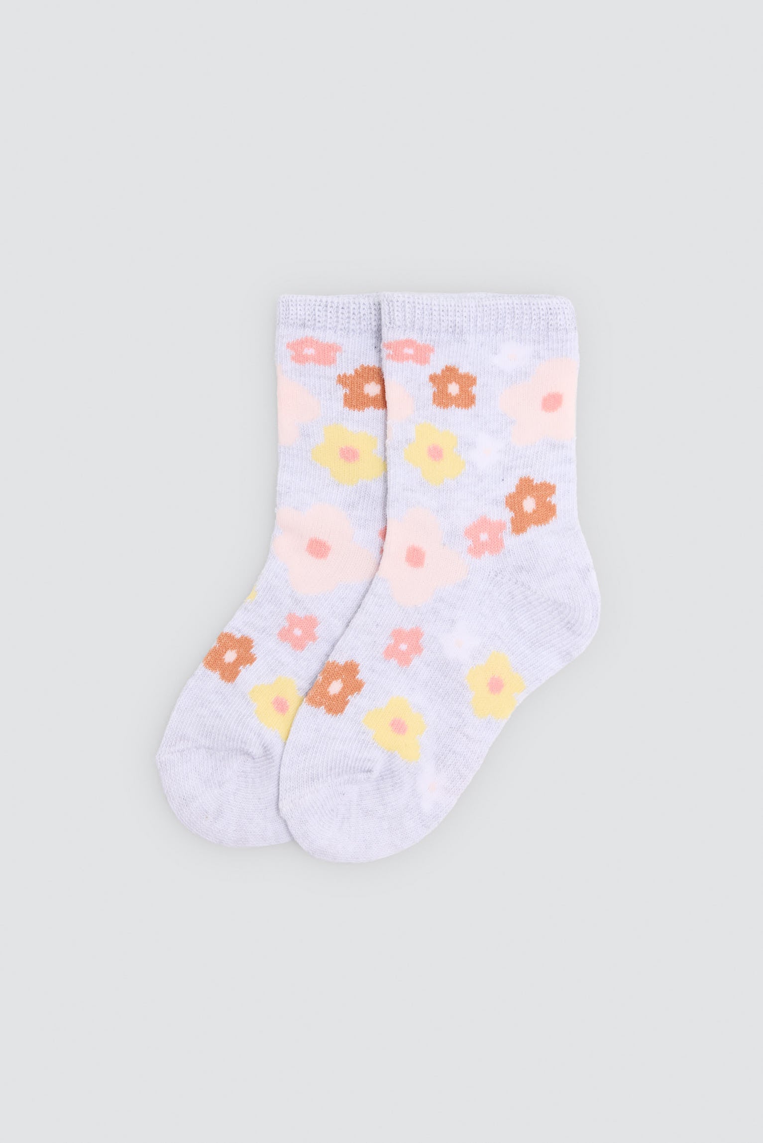 Pack de 4 meias de bebé com estampado de flores e raposas